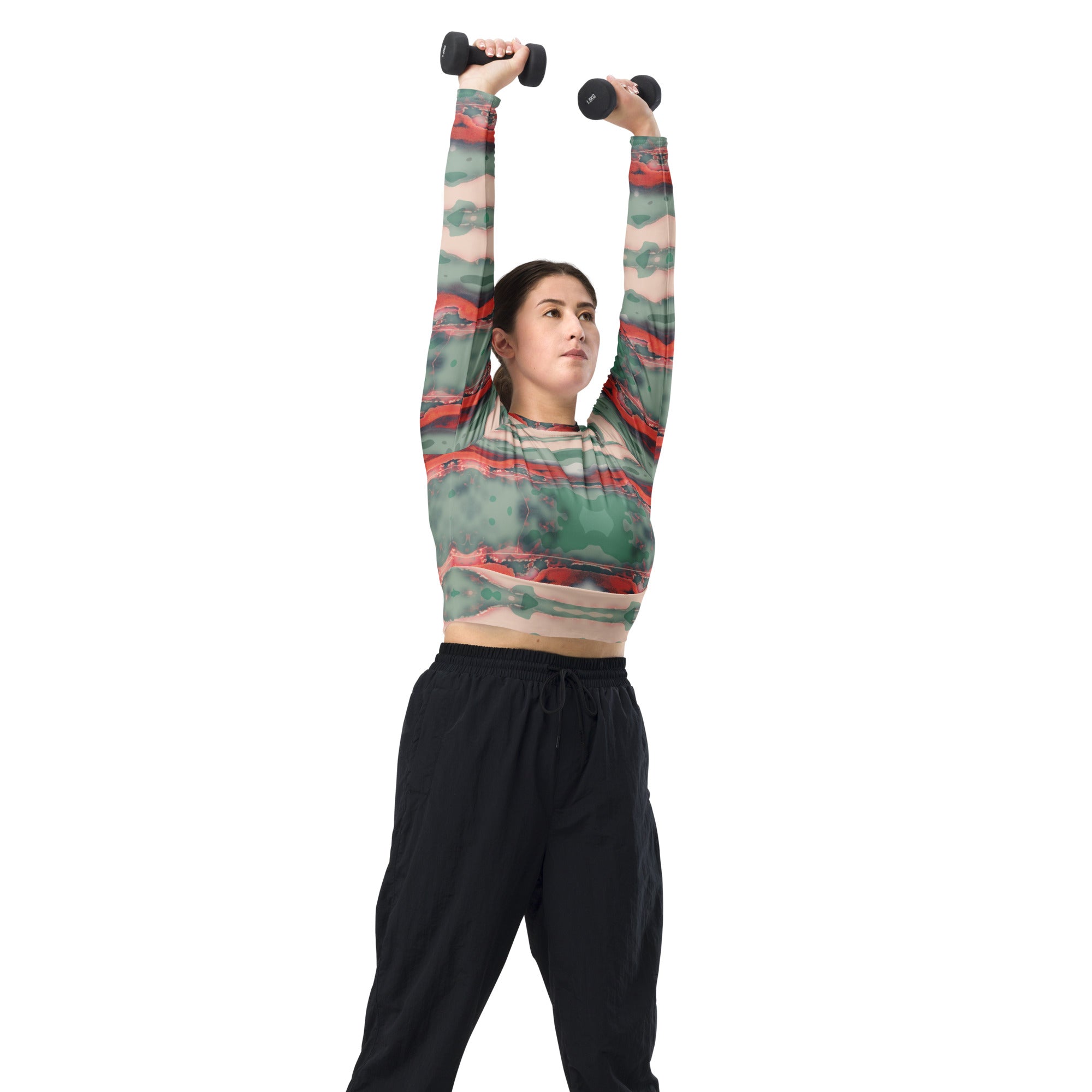 Gulf Shore Eco-Friendly Long-Sleeve Crop Top Triboca Arts