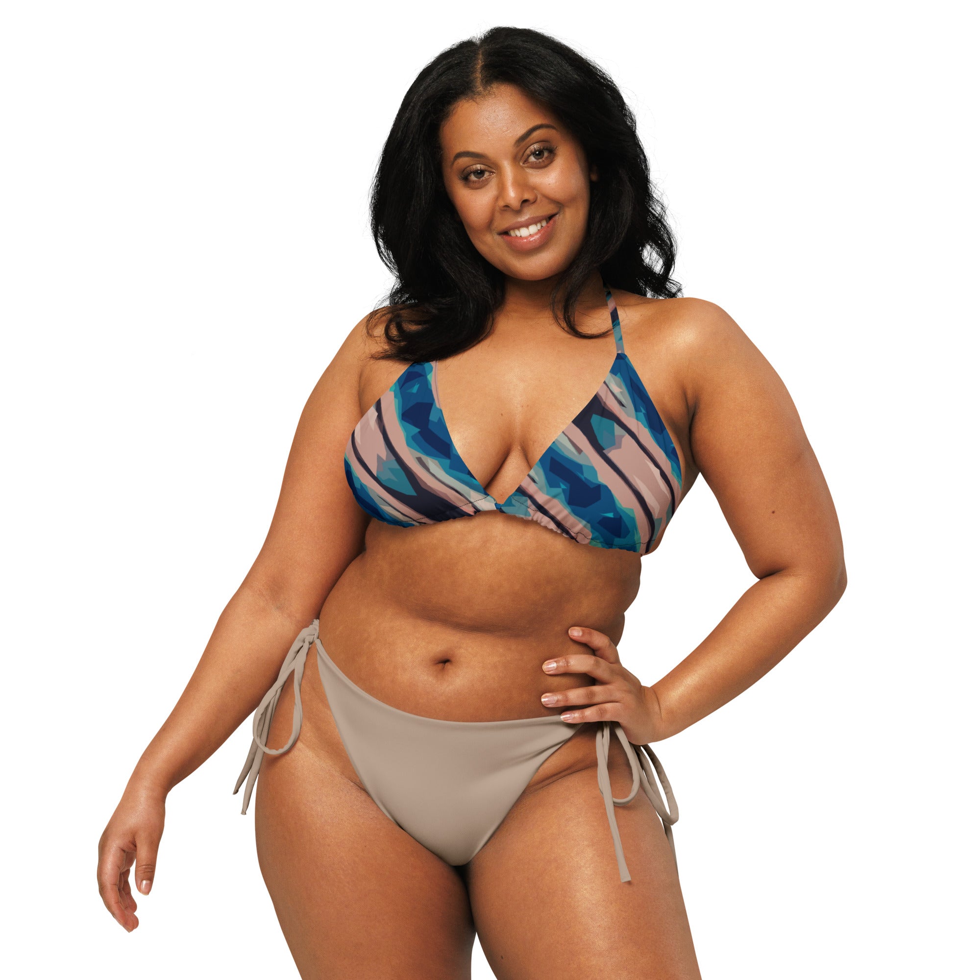 Bay Jetties Eco-Friendly Padded String Bikini Top Triboca Arts 2XS