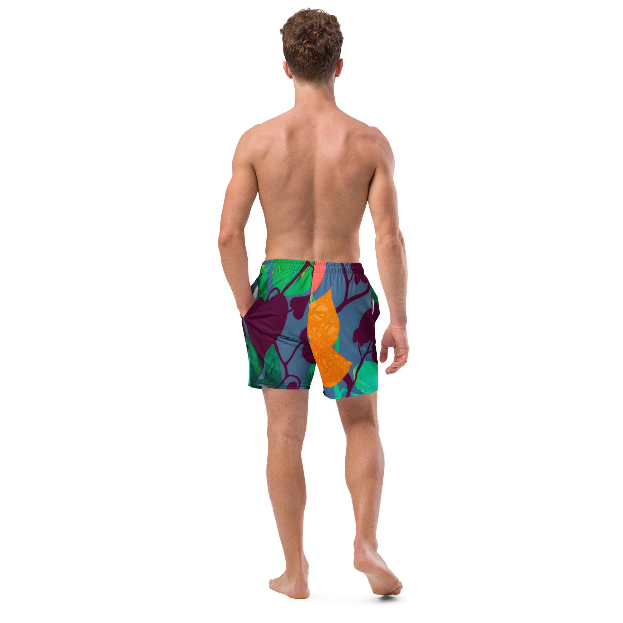 Vines Men's Swim Trunks Triboca Arts