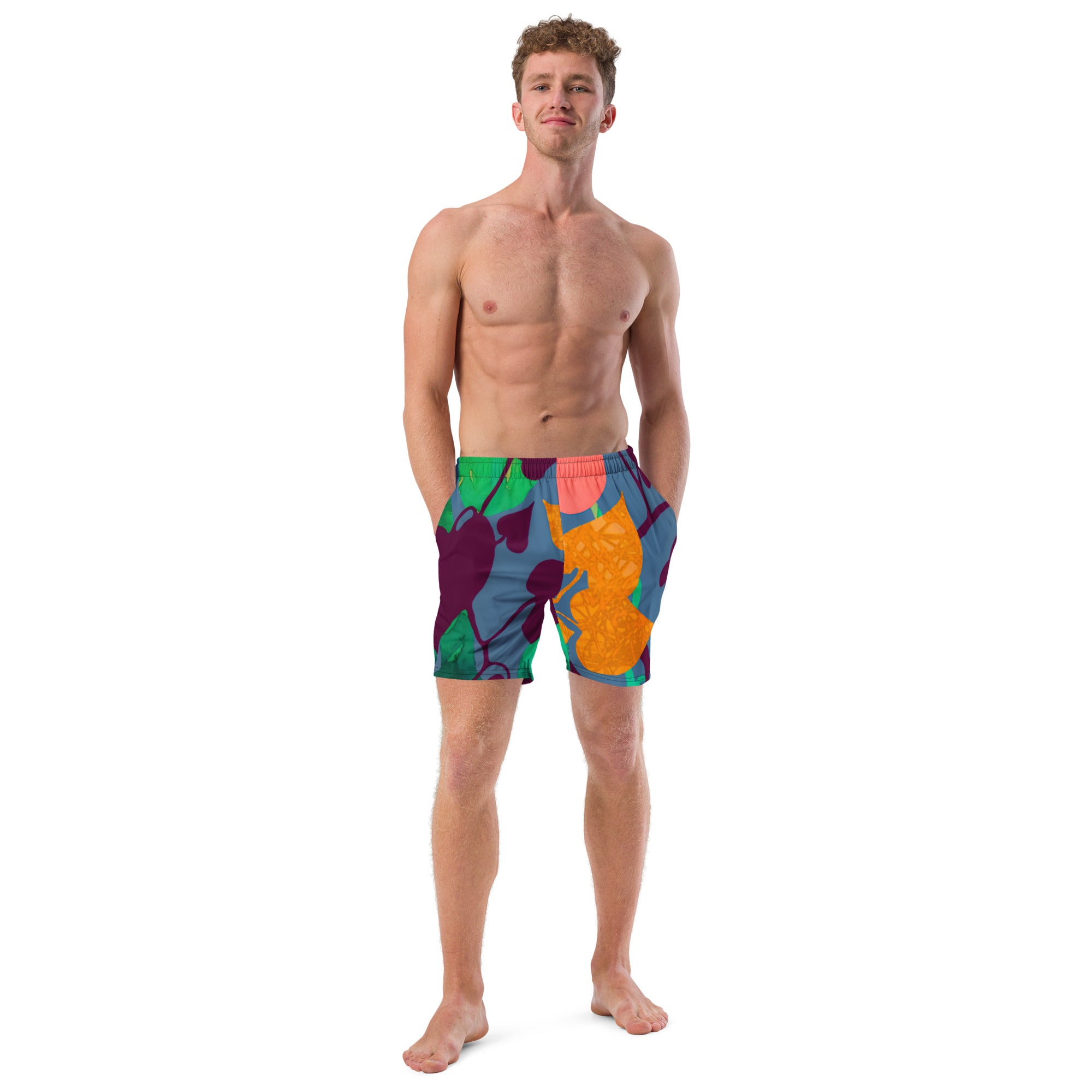 Vines Men's Swim Trunks Triboca Arts 2XS  