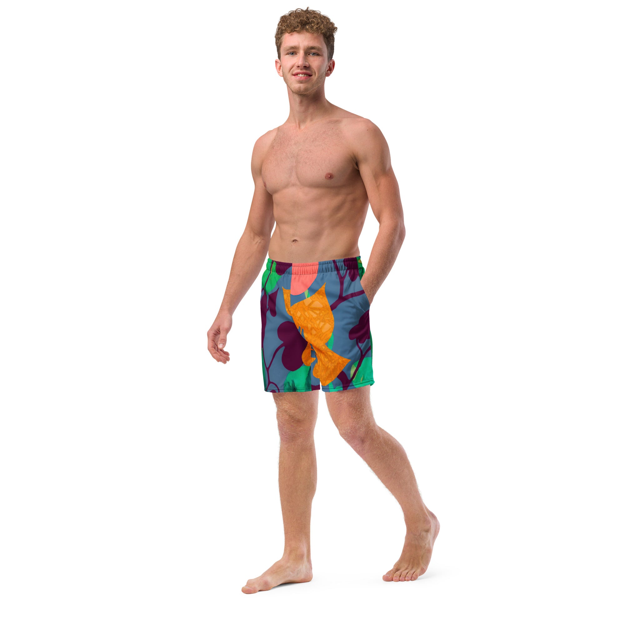 Vines Men's Swim Trunks Triboca Arts