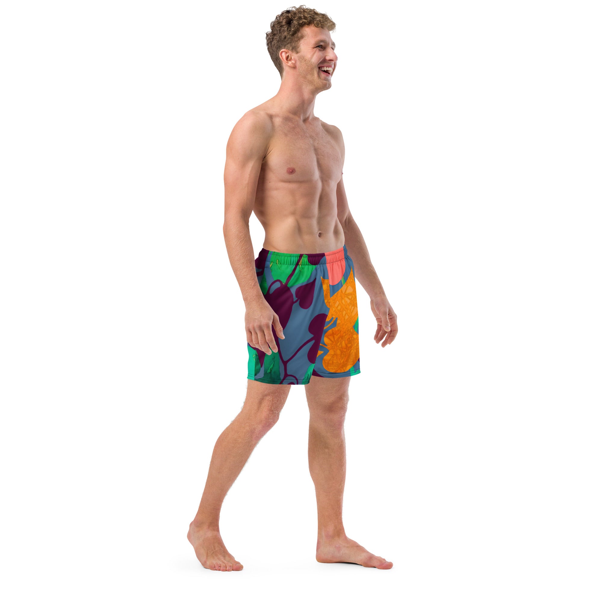 Vines Men's Swim Trunks Triboca Arts