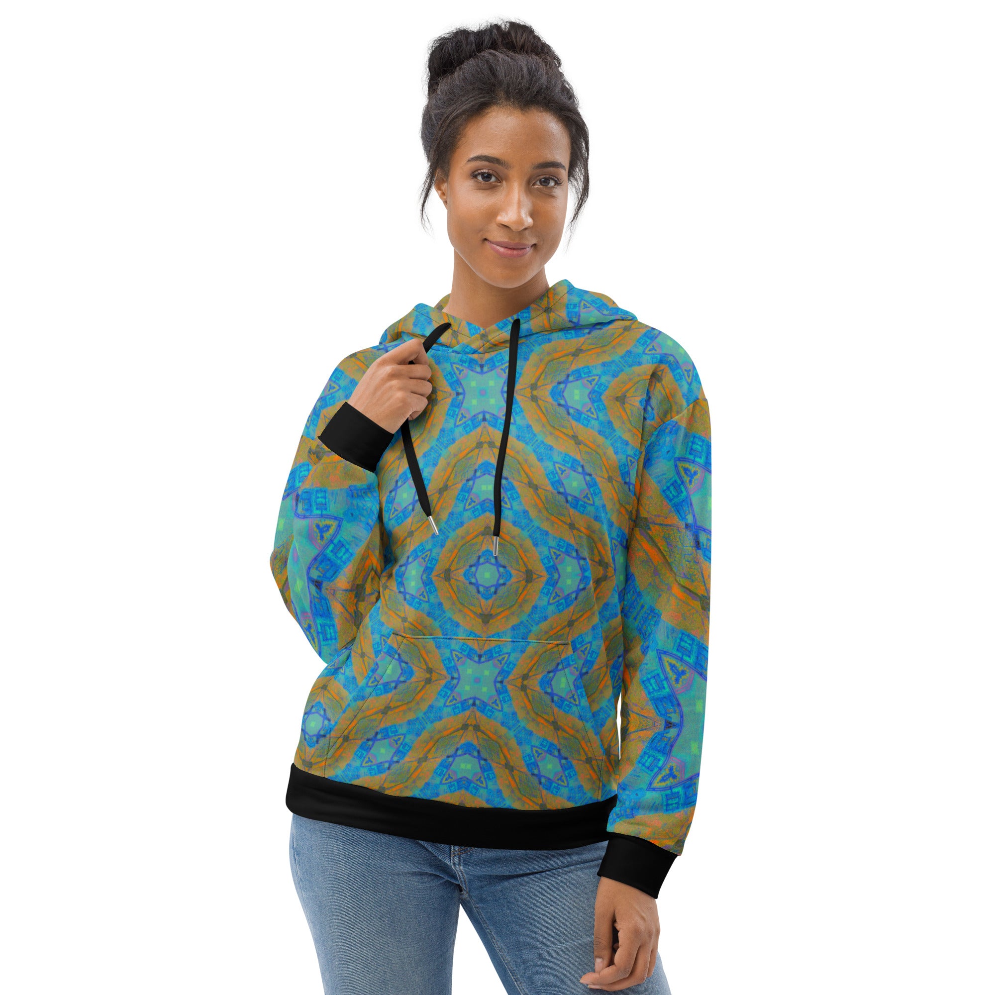 Texas Turquoise Women's Eco-Friendly Hoodie Triboca Arts XS  