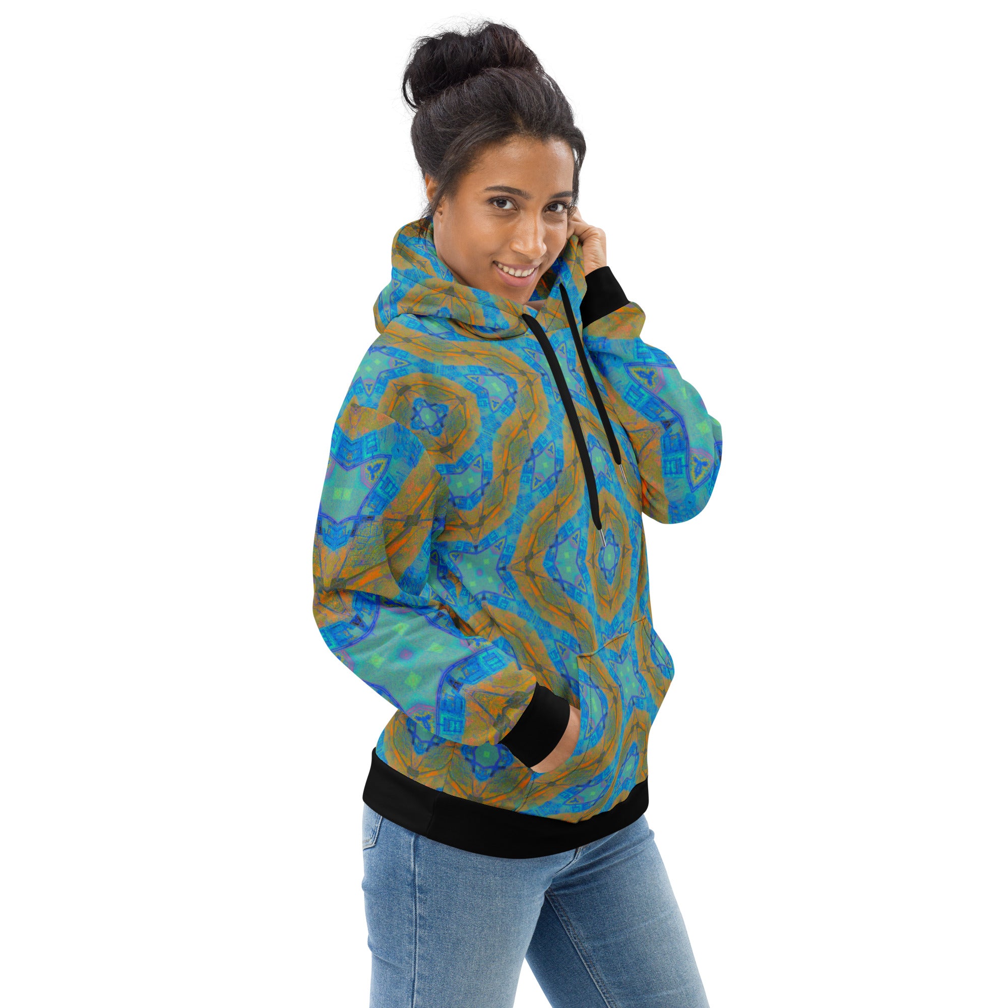 Texas Turquoise Women's Eco-Friendly Hoodie Triboca Arts   