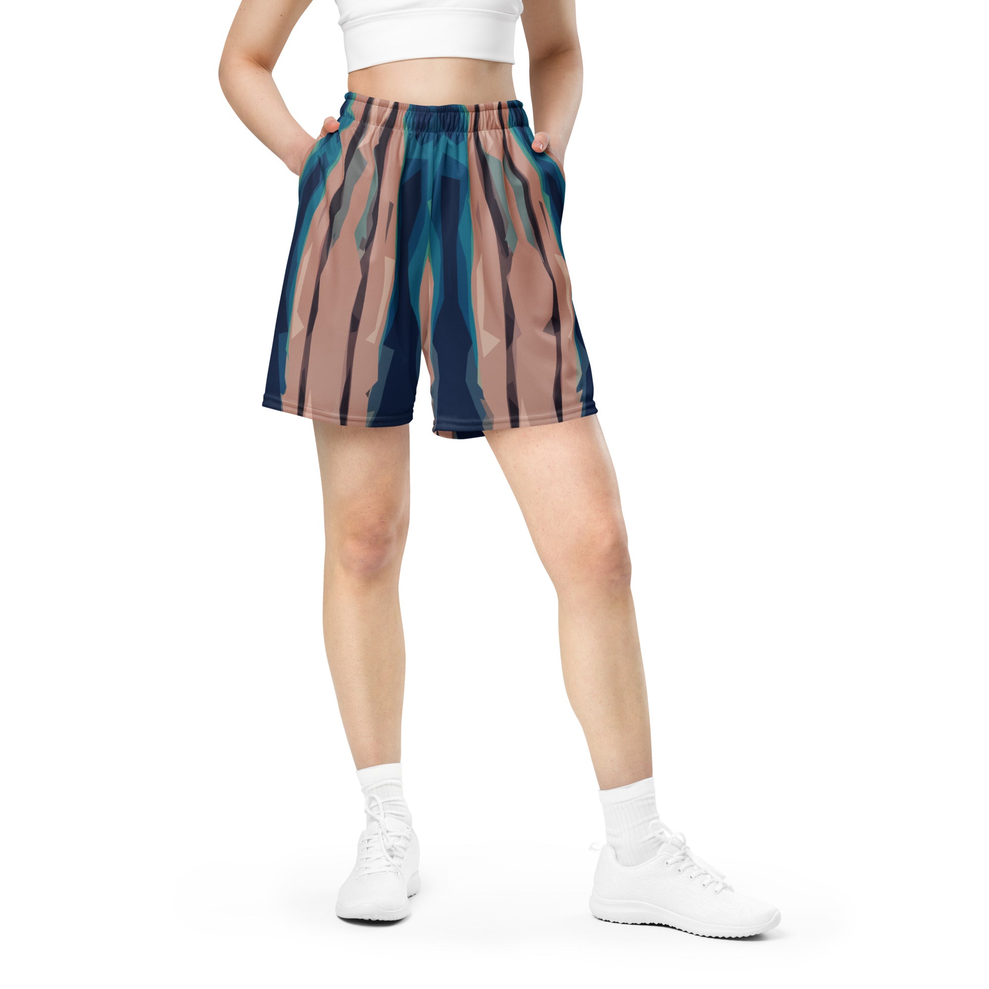 Bay Jetties Women's Eco-Friendly Mesh Shorts Triboca Arts 2XS