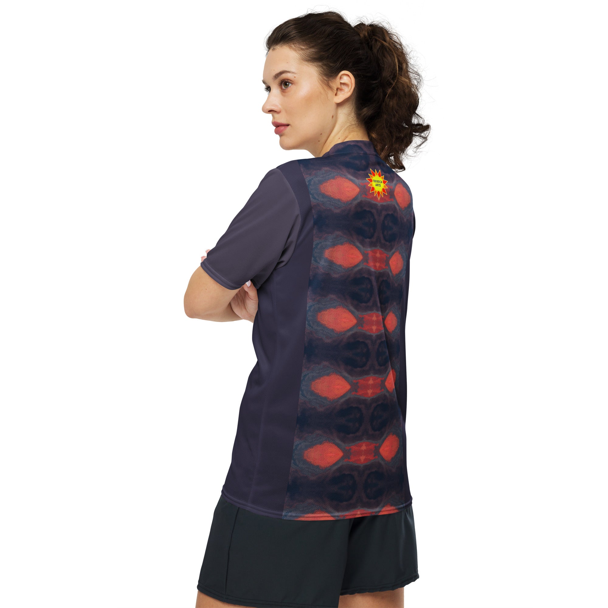Gulf Shore Orange & Purple Unisex Eco-Friendly Sports Jersey Triboca Arts