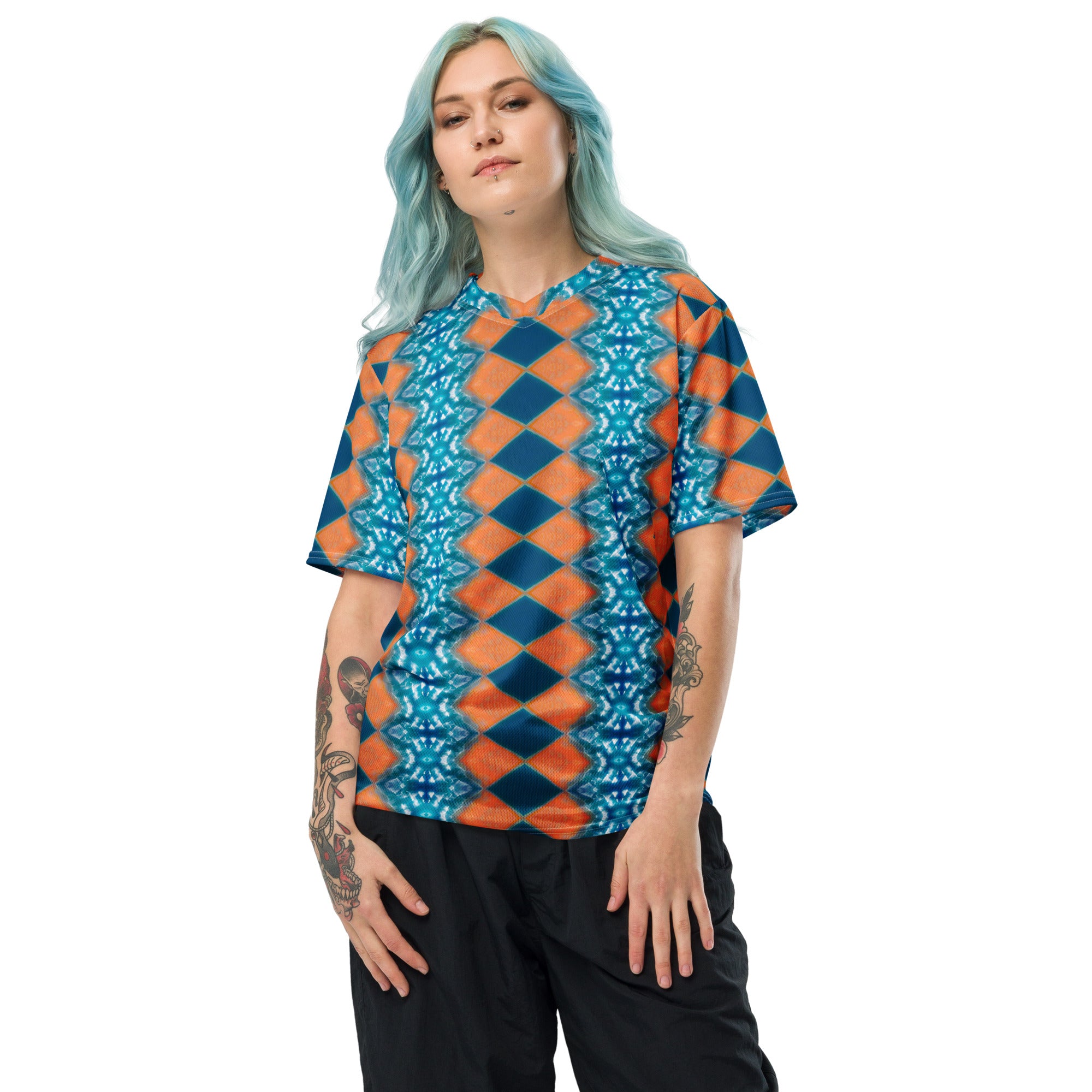 Bay Jetties Diamond Row Unisex Eco-Friendly Sports Jersey Triboca Arts