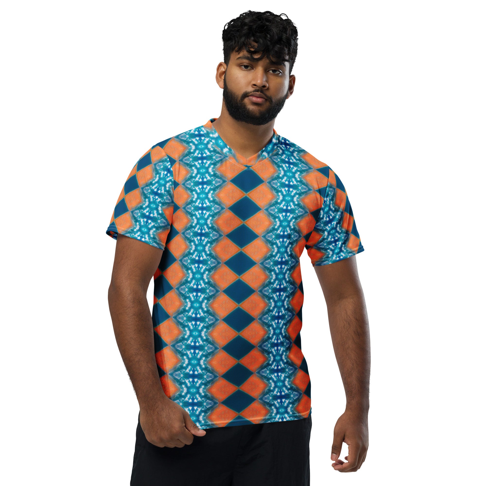 Bay Jetties Diamond Row Unisex Eco-Friendly Sports Jersey Triboca Arts