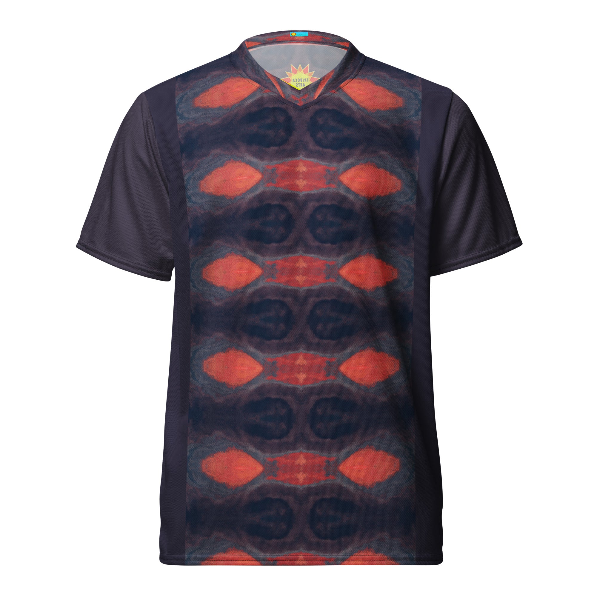 Gulf Shore Orange & Purple Unisex Eco-Friendly Sports Jersey Triboca Arts 2XS