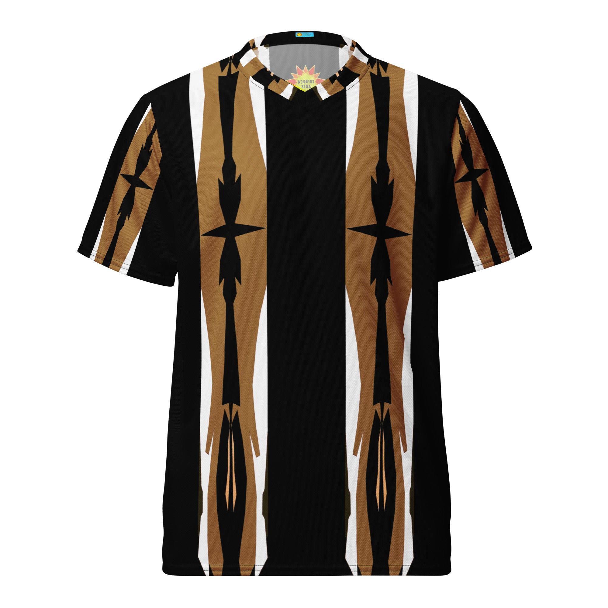 Gulf Shore Black & Gold Unisex Eco-Friendly Sports Jersey Triboca Arts
