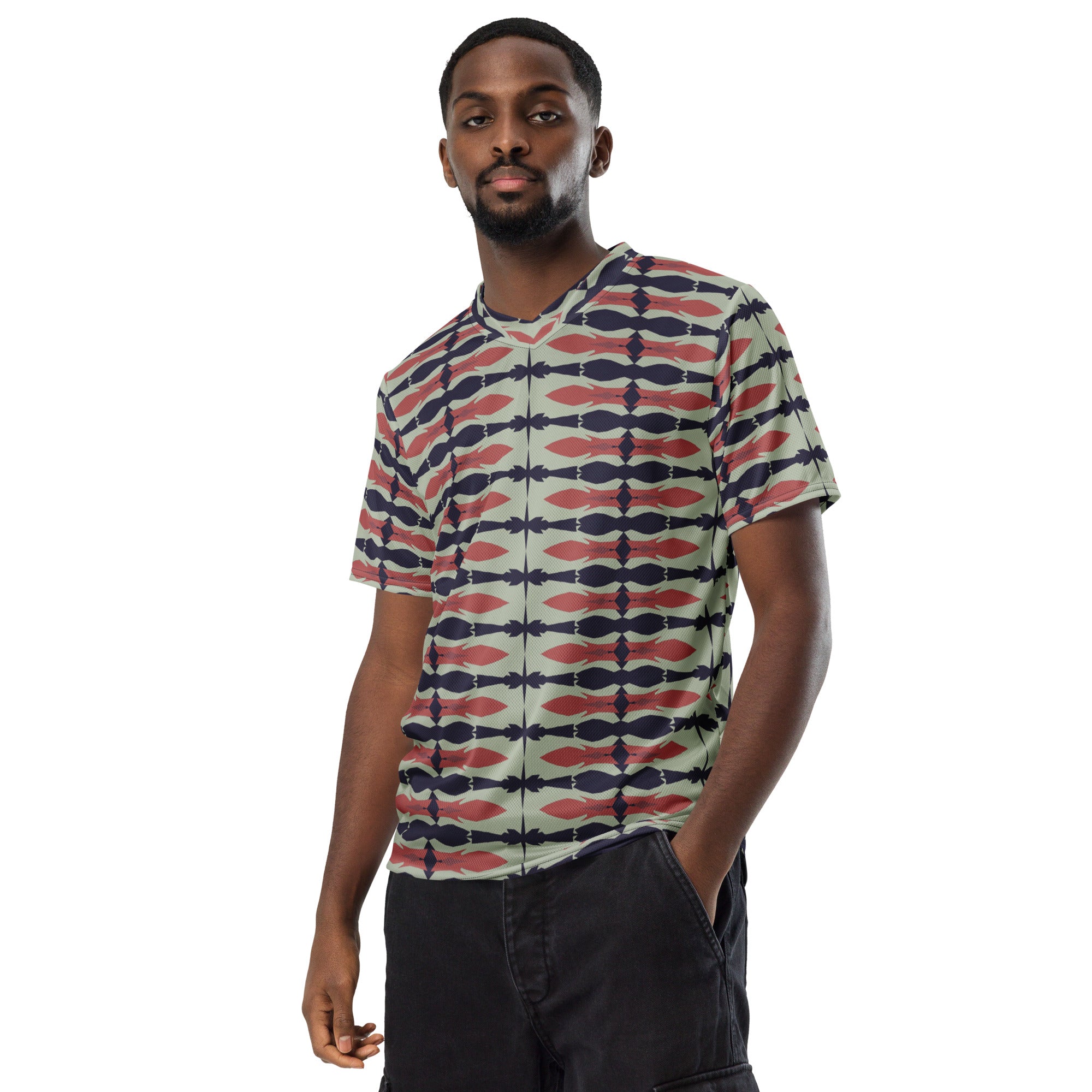 Gulf Shore Lattice Unisex Eco-Friendly Sports Jersey Triboca Arts 2XS