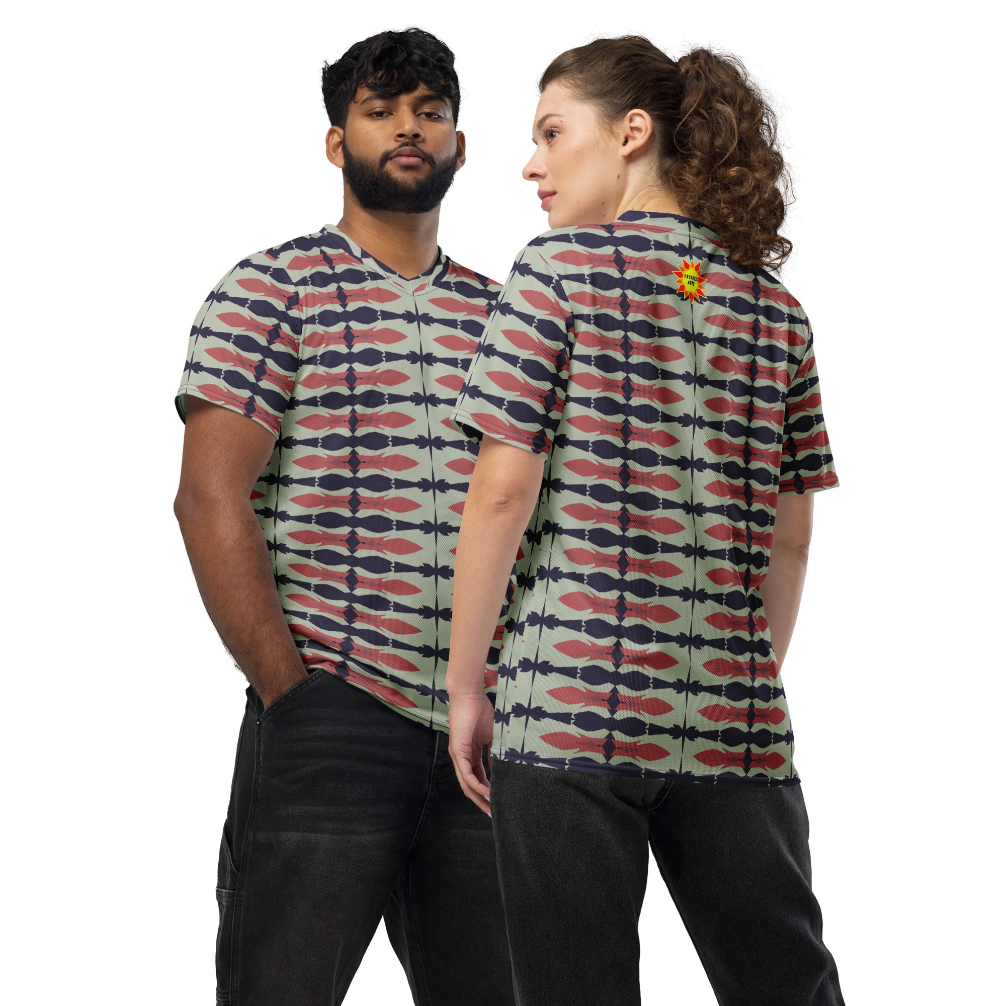 Gulf Shore Lattice Unisex Eco-Friendly Sports Jersey Triboca Arts