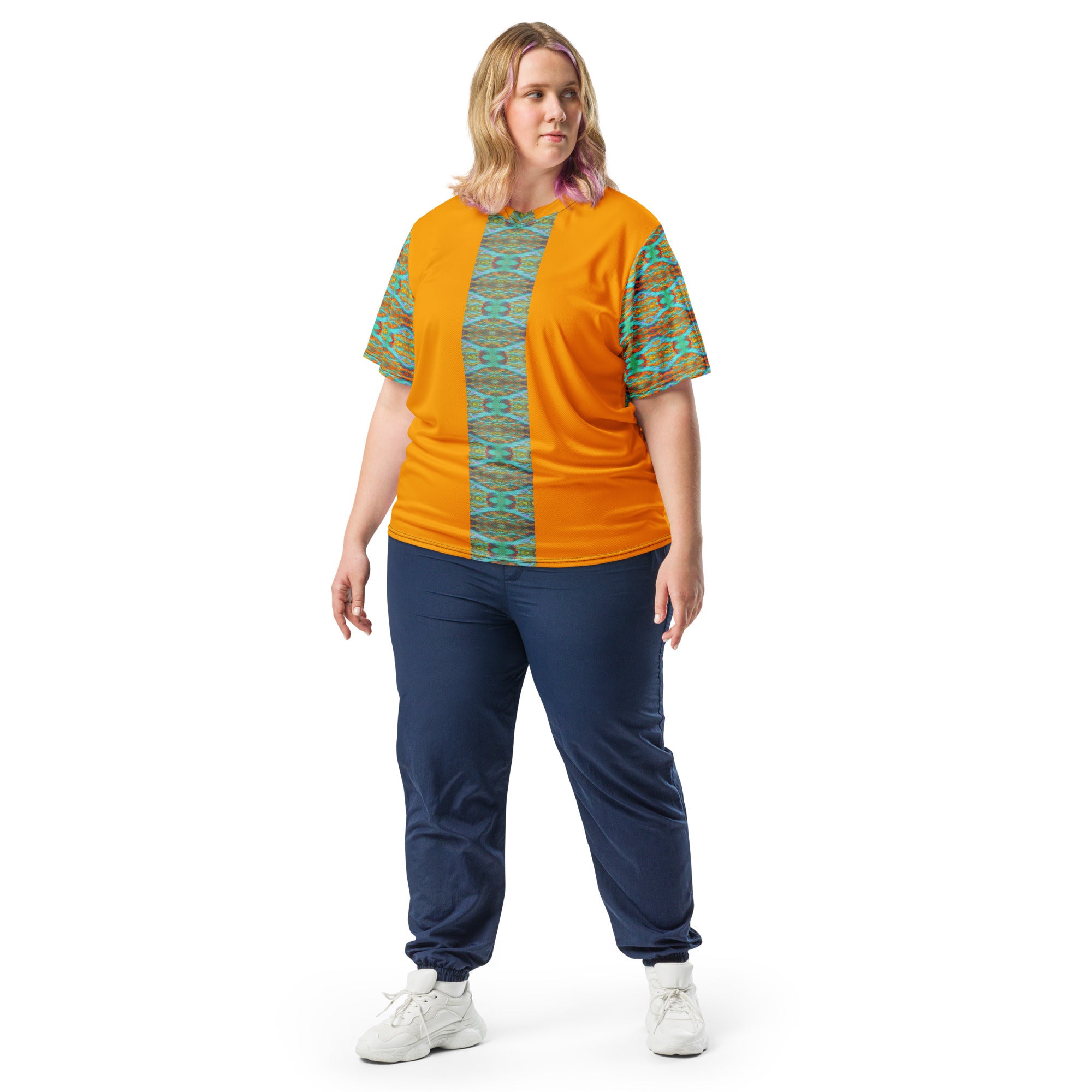 Gold Canyon Broad Striped Women's Eco-Friendly Sports Jersey Triboca Arts