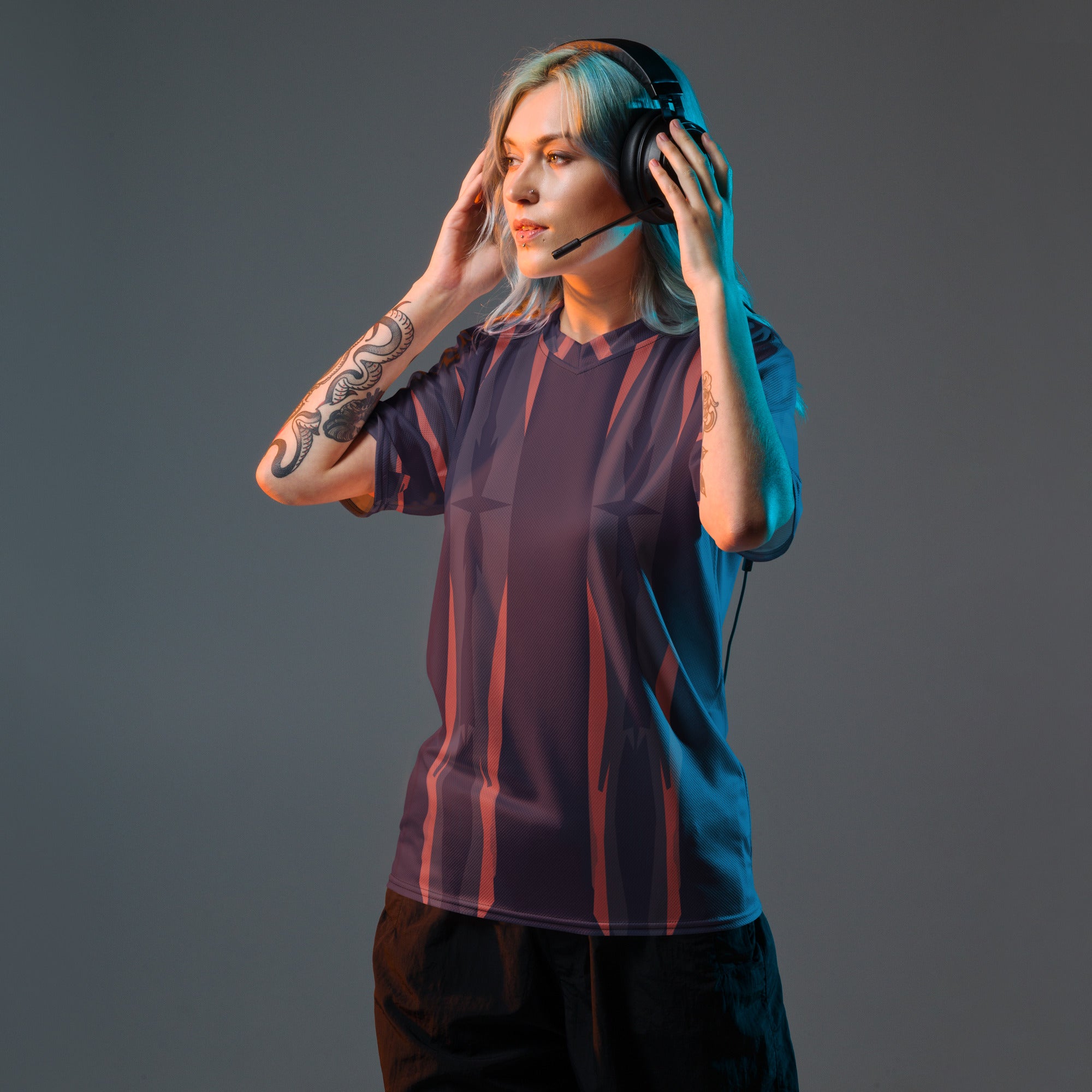 Gulf Shore Ship Gray Women's Eco-Friendly Sports Jersey Triboca Arts