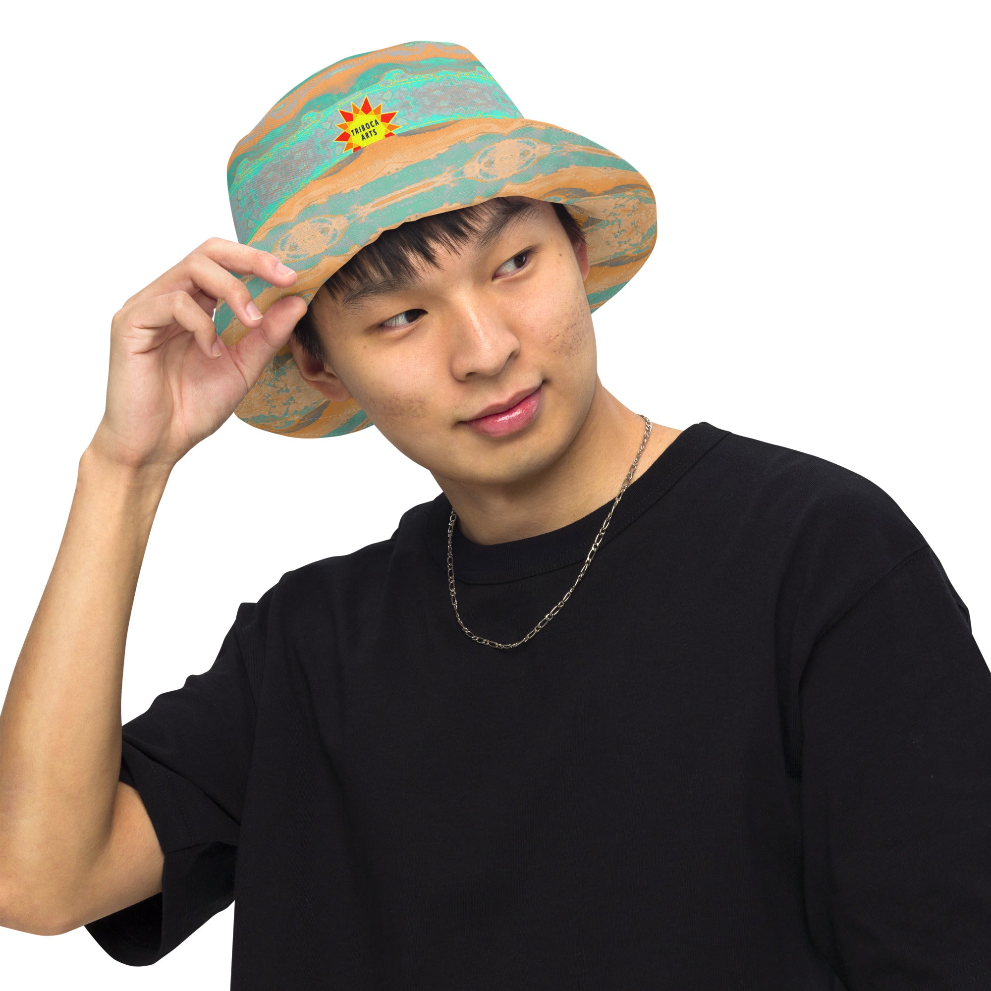 Gulf Shore Reversible Bucket Hat Triboca Arts