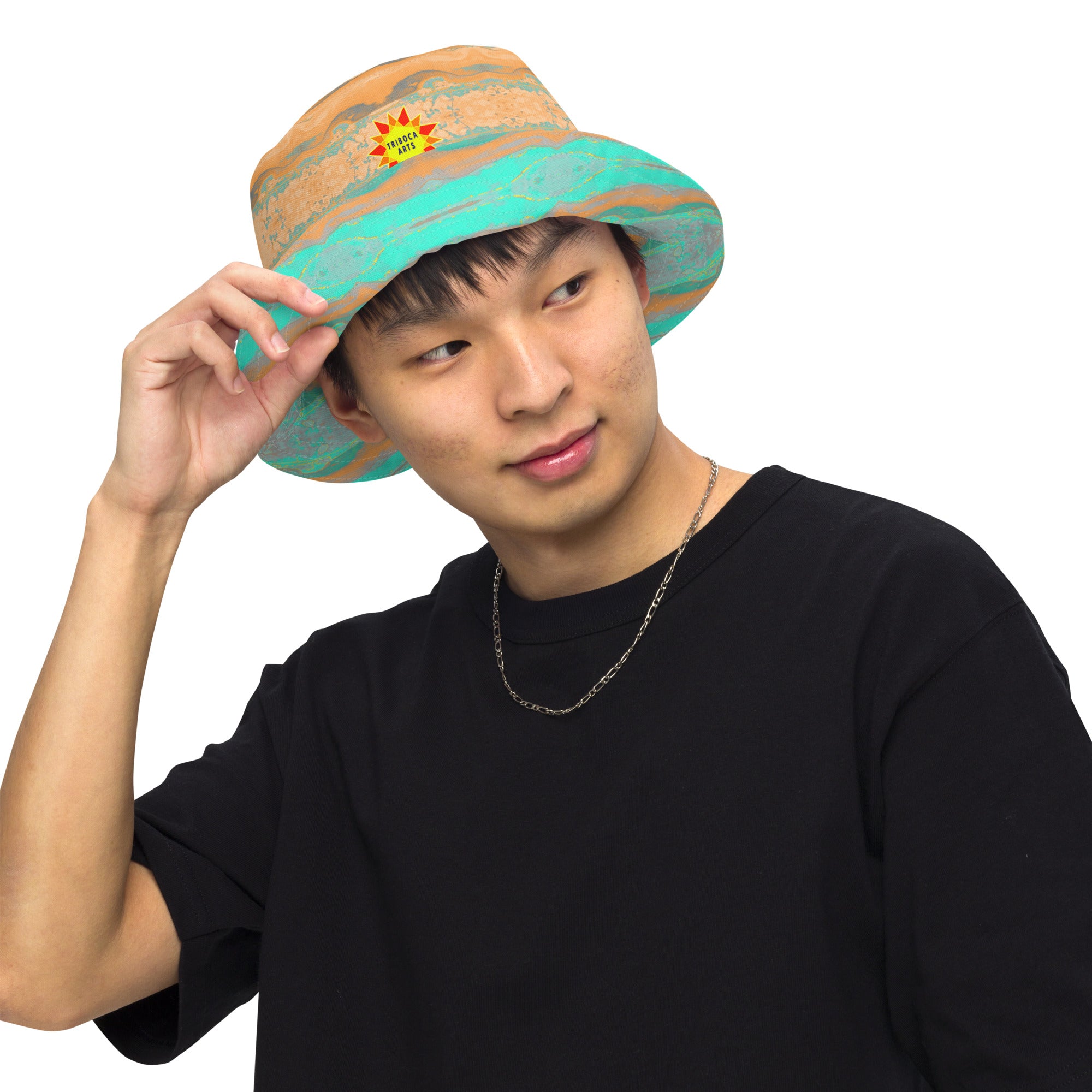Gulf Shore Reversible Bucket Hat Triboca Arts S/M