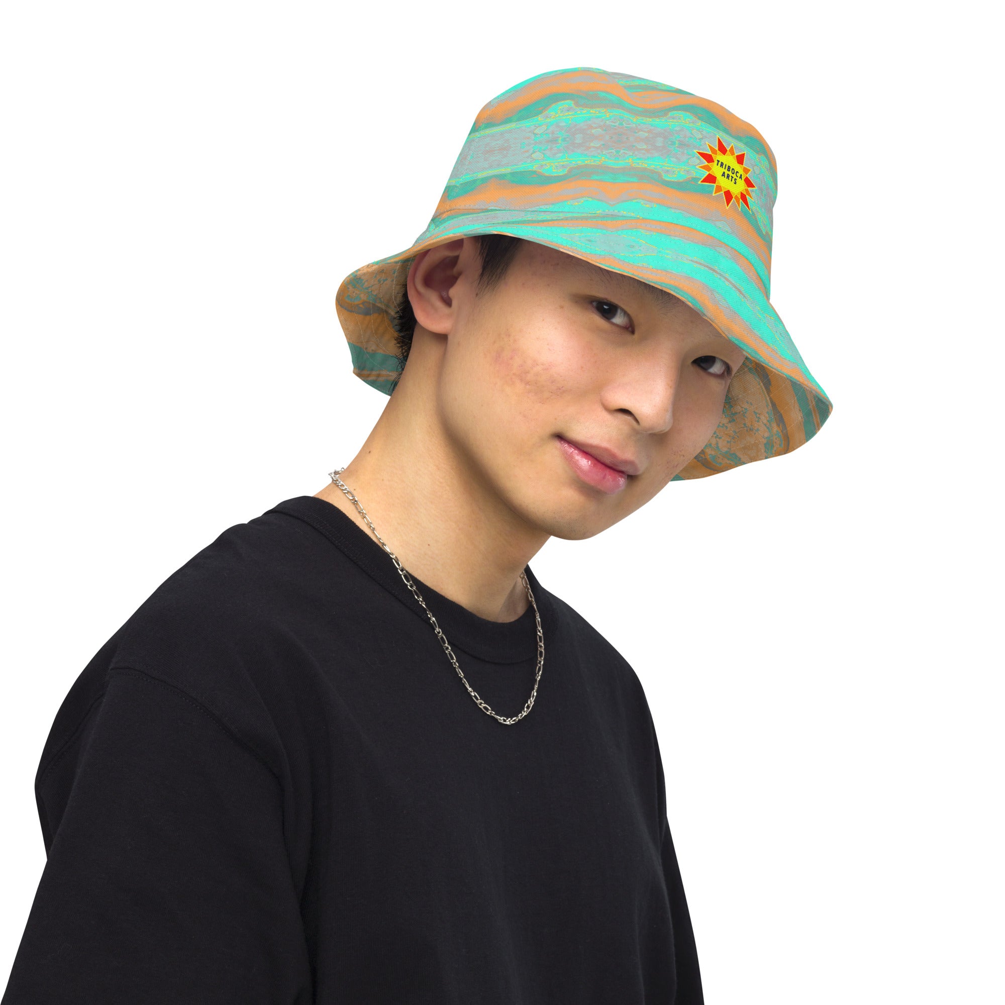 Gulf Shore Reversible Bucket Hat Triboca Arts