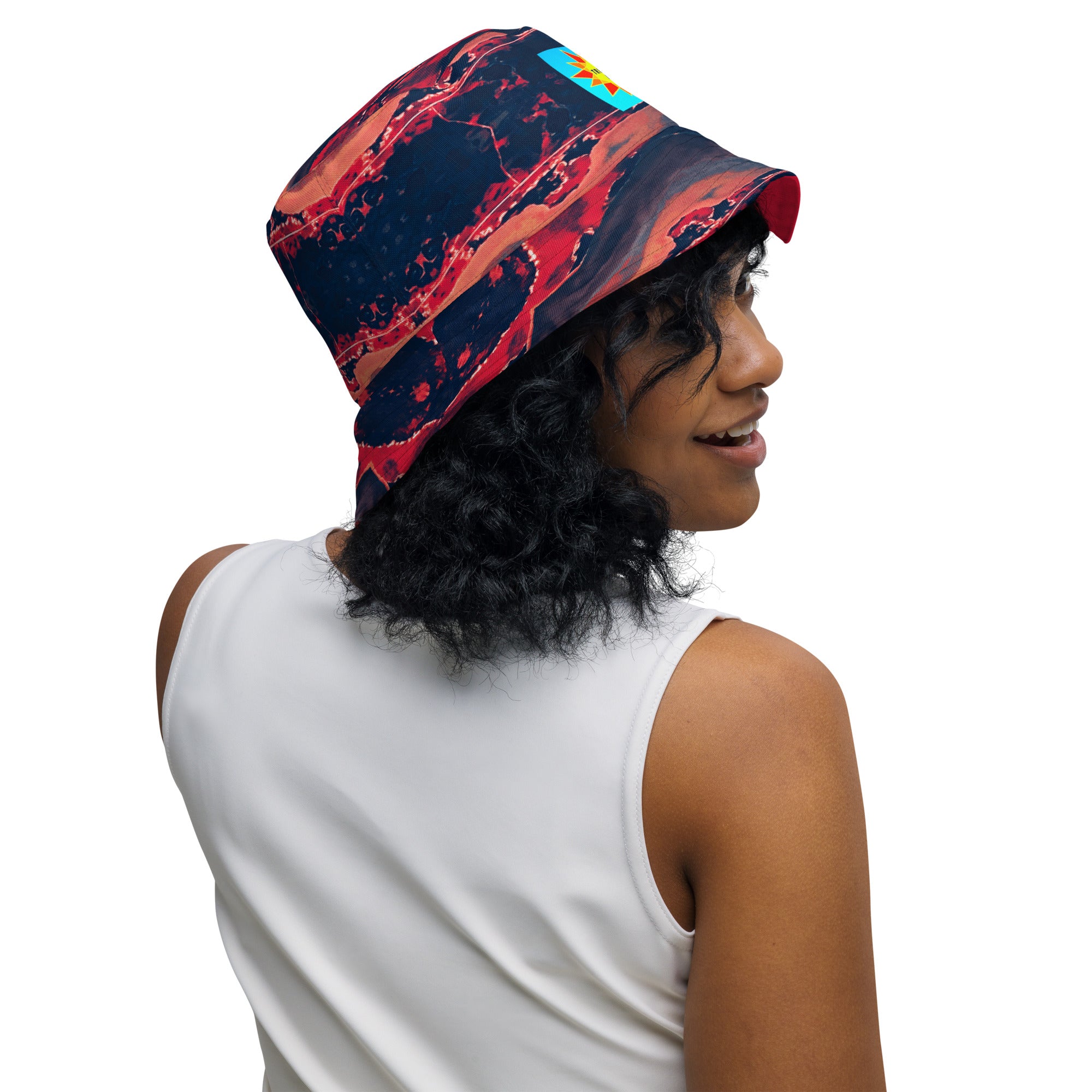 Gulf Shore Reversible Bucket Hat Triboca Arts