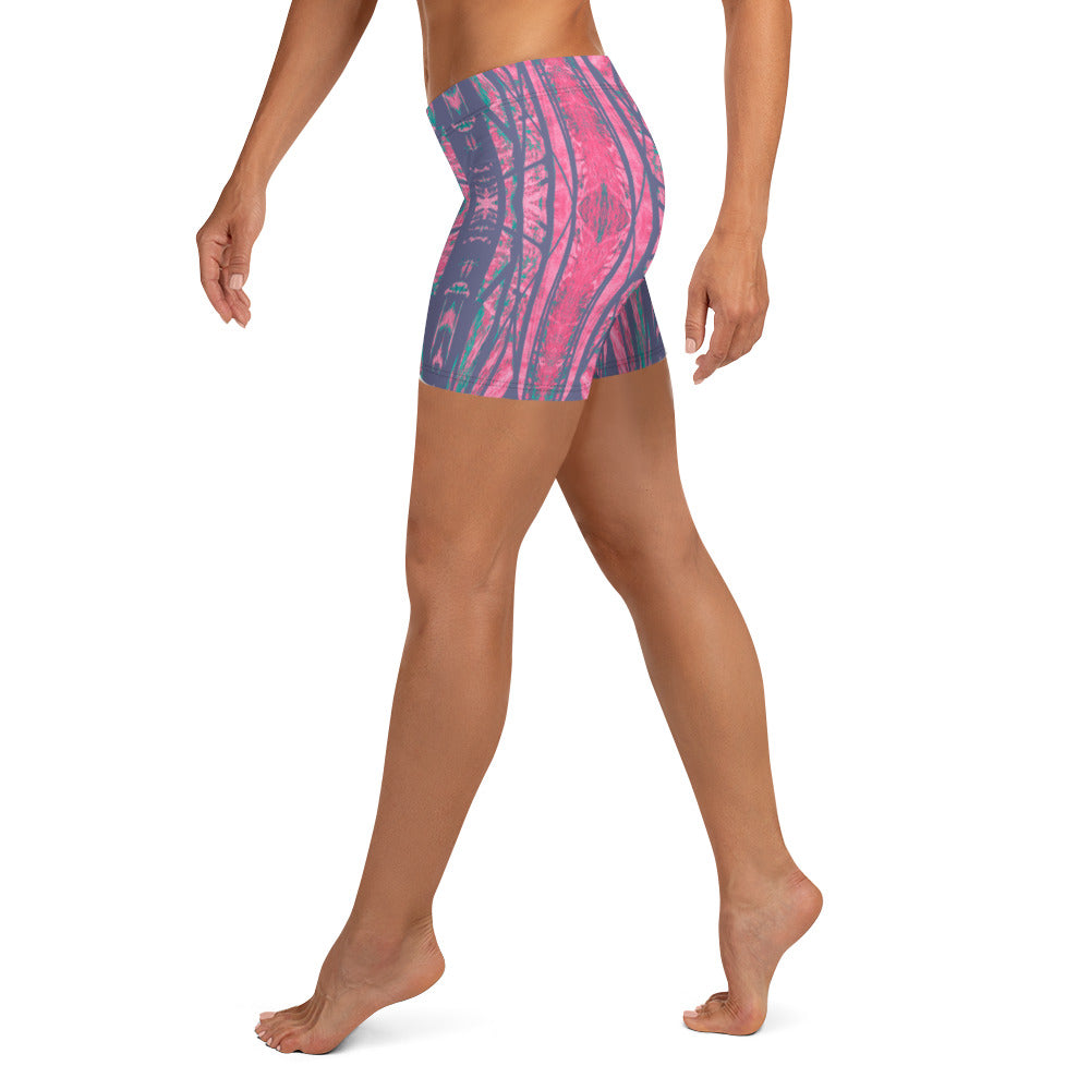 Shadows Gray On Pink Women's Shorts Triboca Arts