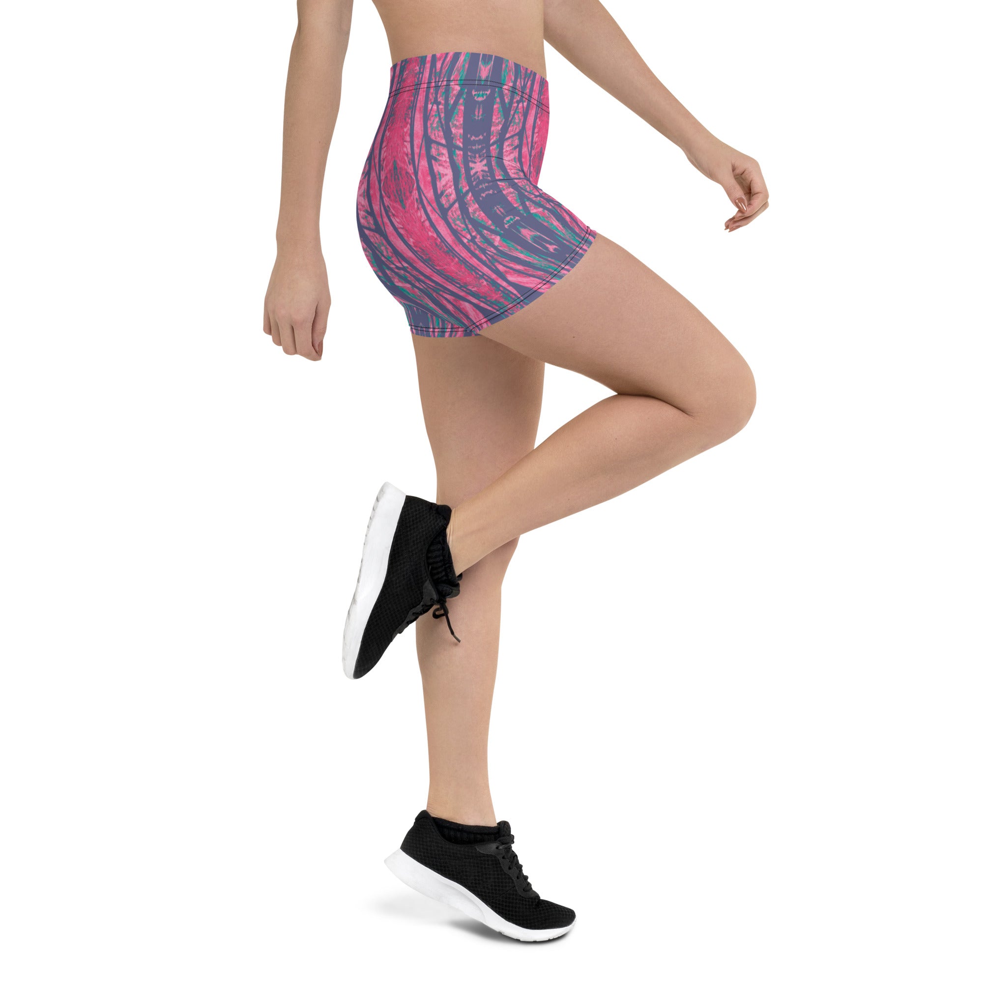 Shadows Gray On Pink Women's Shorts Triboca Arts
