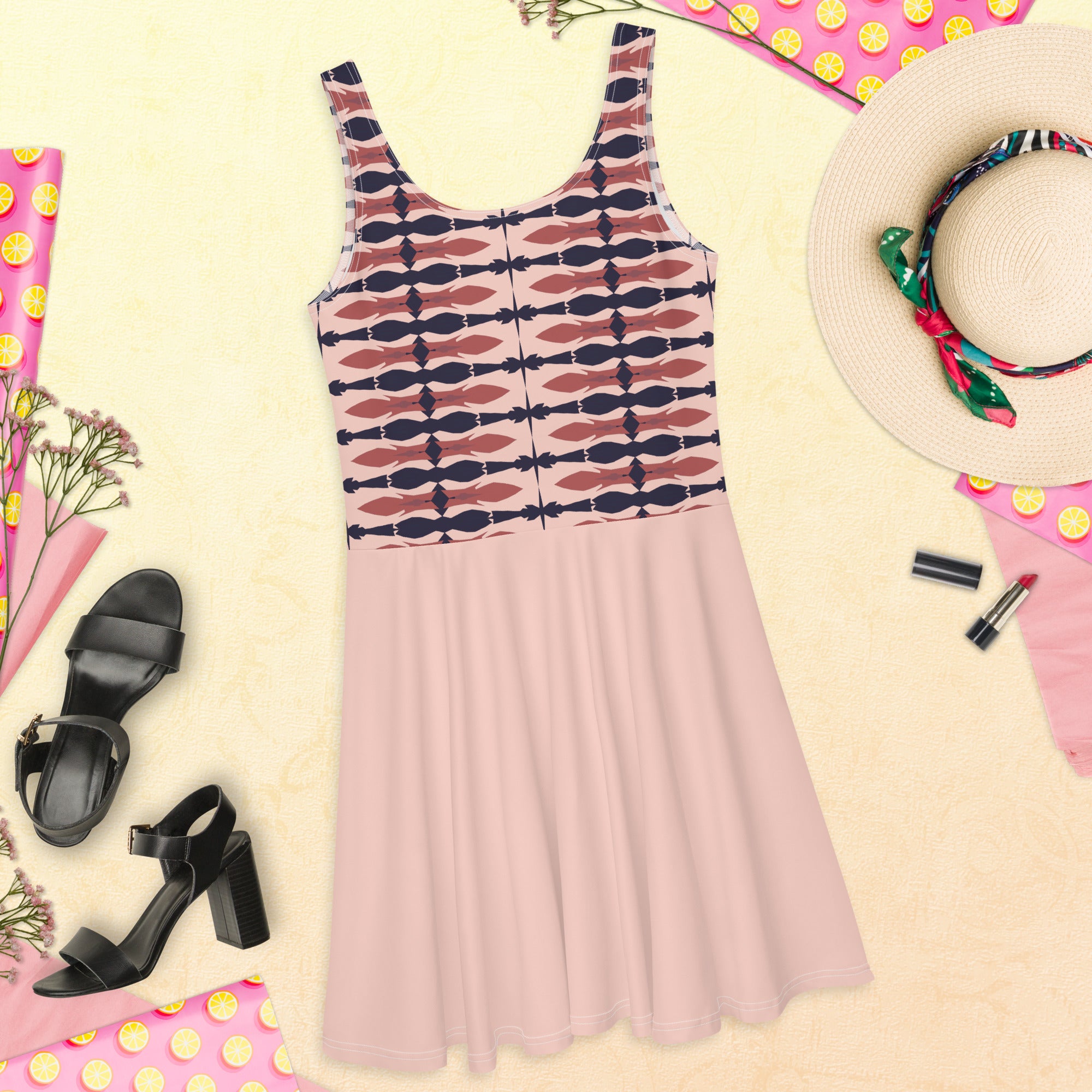 Gulf Shore Sleeveless Skater Dress Triboca Arts