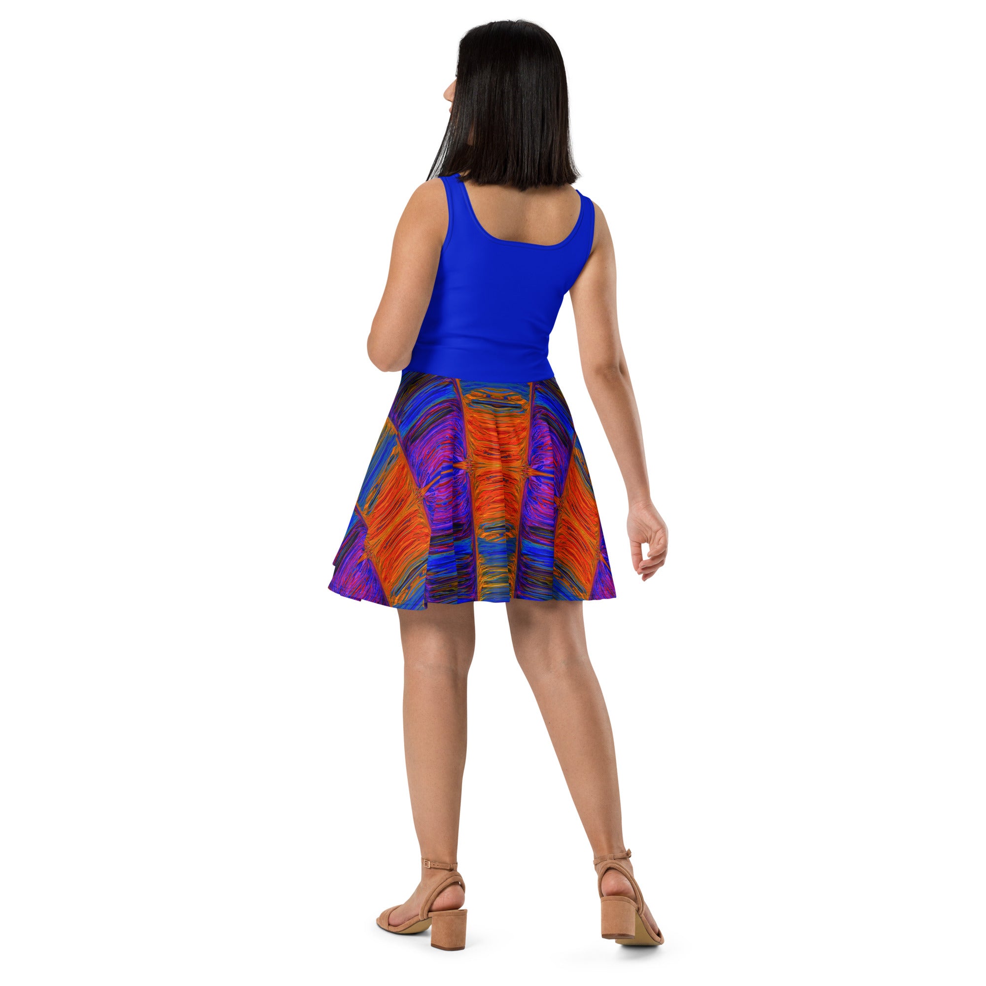 Fire & Water Harmonics Skater Dress Triboca Arts