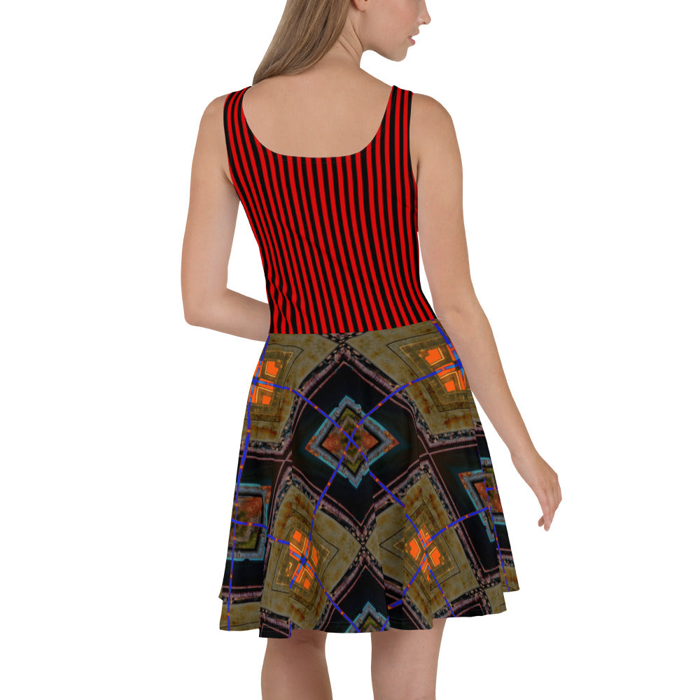 Canyon Bridge Skater Dress Triboca Arts