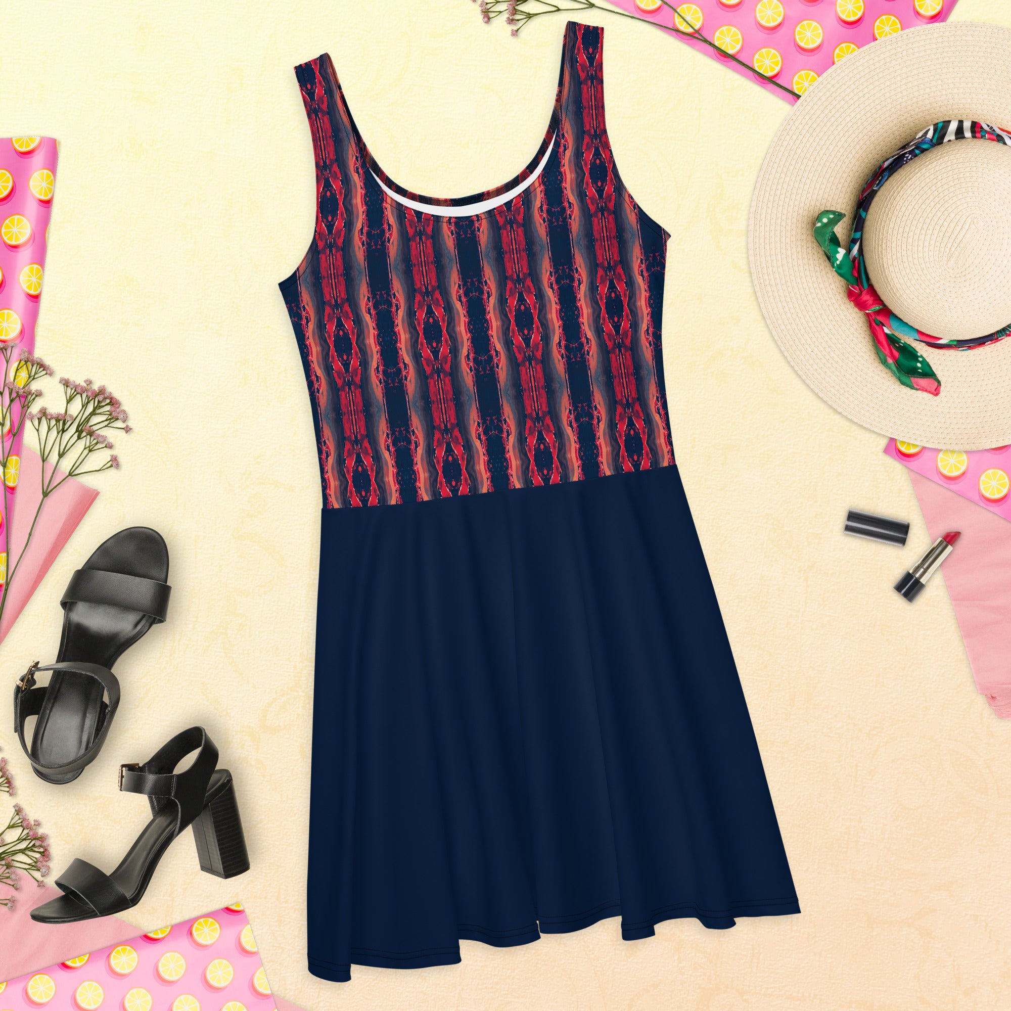 Gulf Shore Sleeveless Skater Dress Triboca Arts
