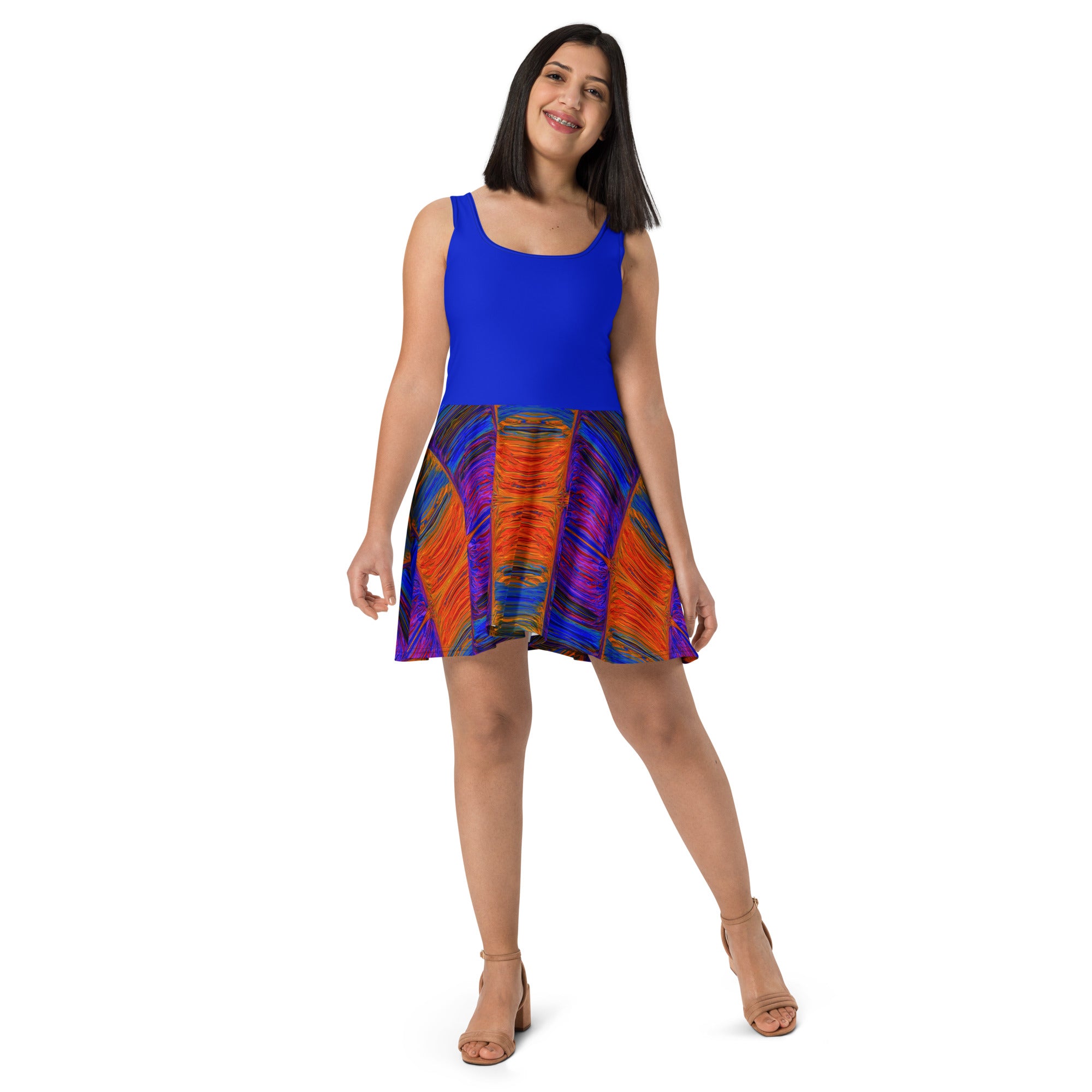 Fire & Water Harmonics Skater Dress Triboca Arts