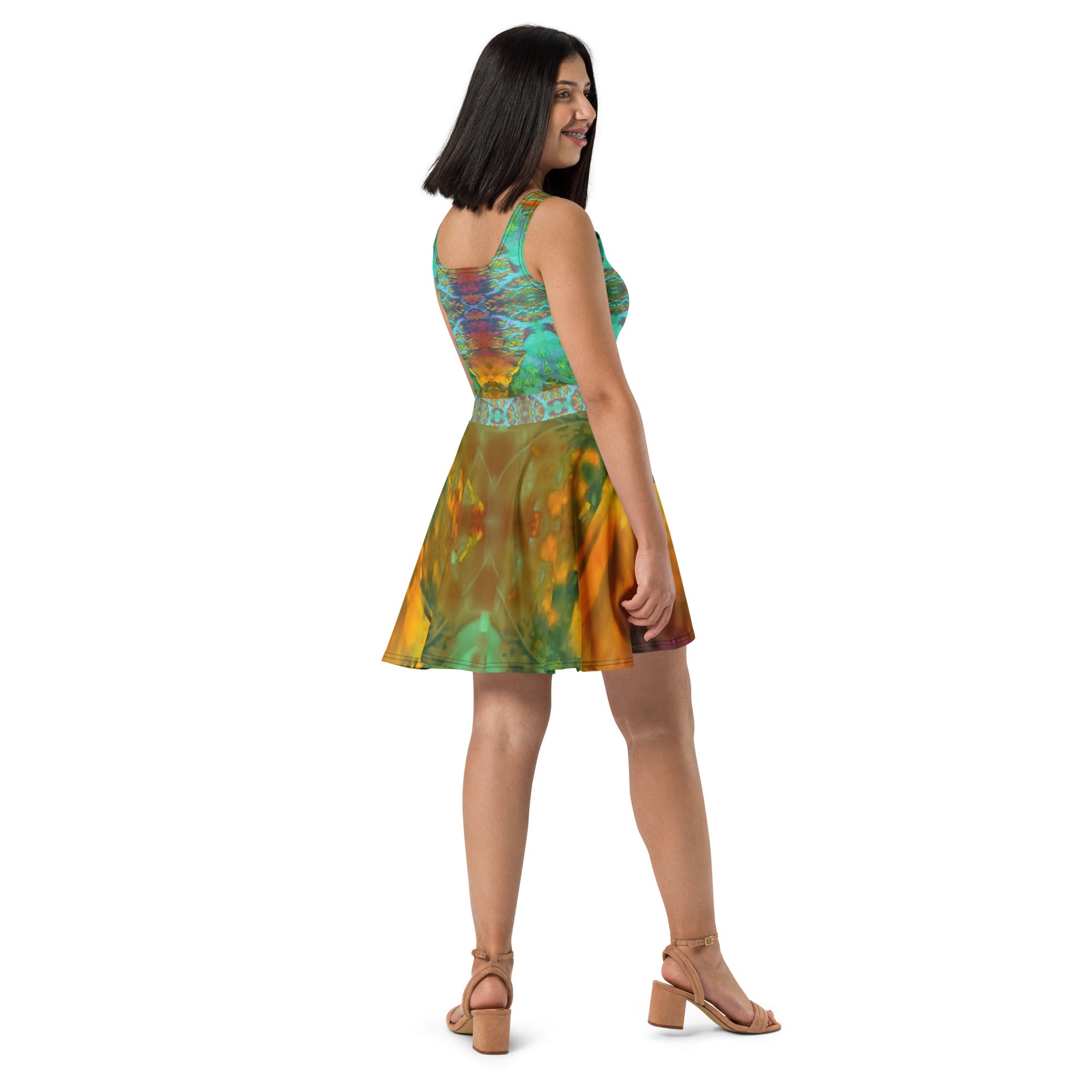 Gold Canyon Sleeveless Skater Dress Triboca Arts XS