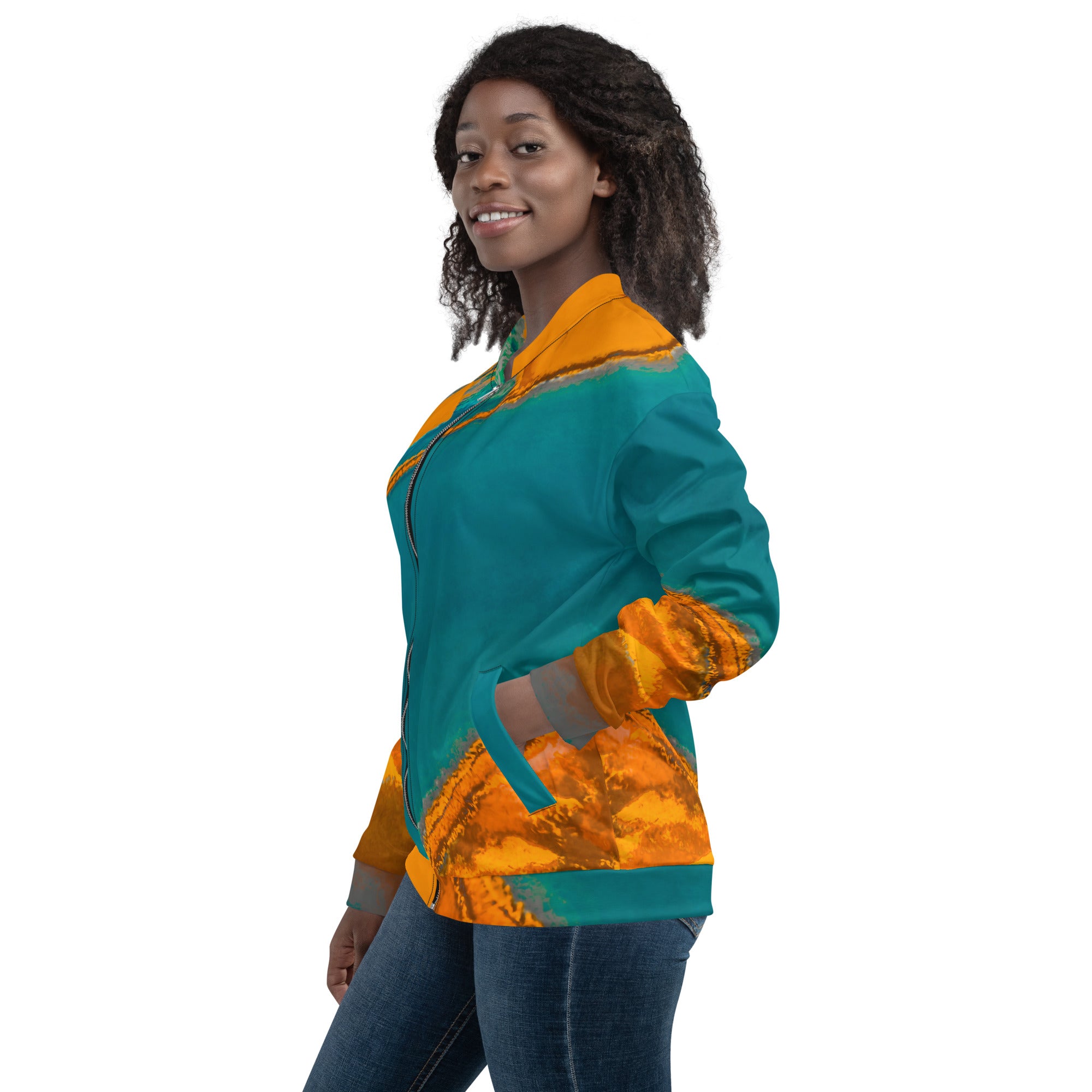 Bay Jetties Unisex Bomber Jacket Triboca Arts