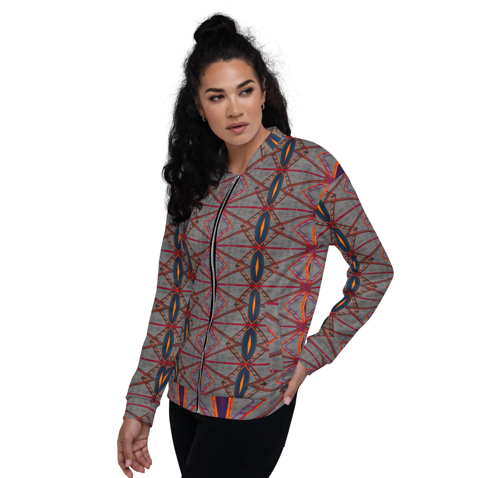 Trestle Frames Unisex Bomber Jacket Triboca Arts