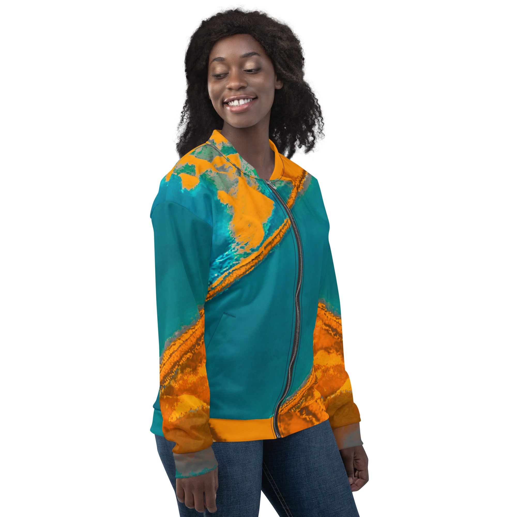 Bay Jetties Unisex Bomber Jacket Triboca Arts