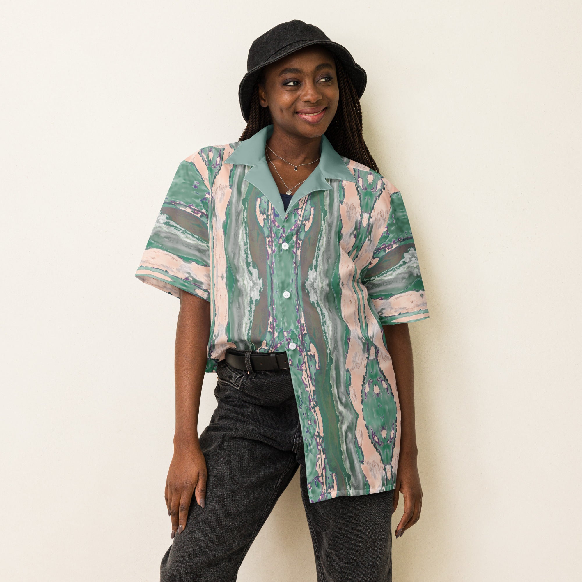 Gulf Shore Unisex Button Shirt Triboca Arts 2XS