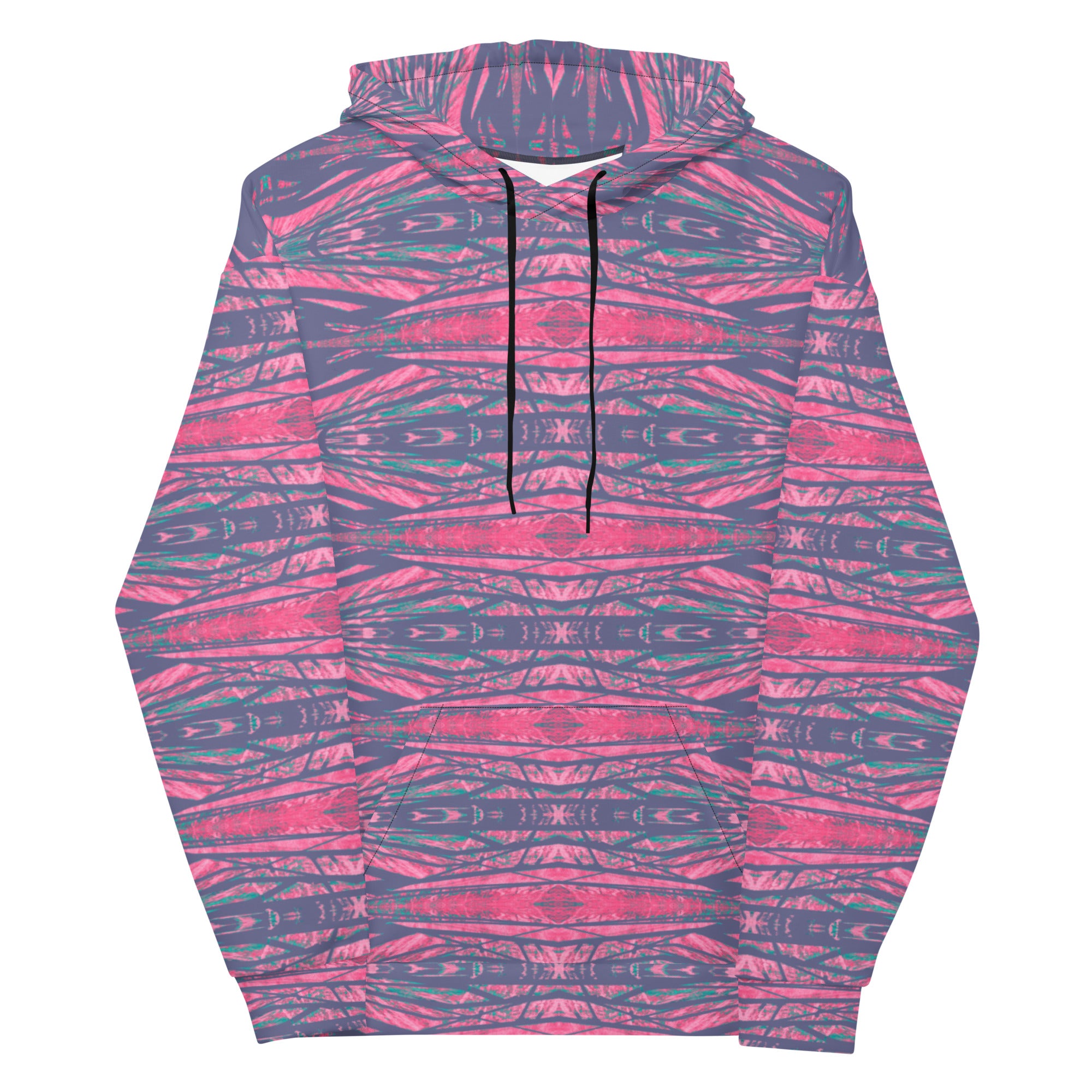 Shadows Gray On Pink Women's Eco-Friendly Hoodie Triboca Arts