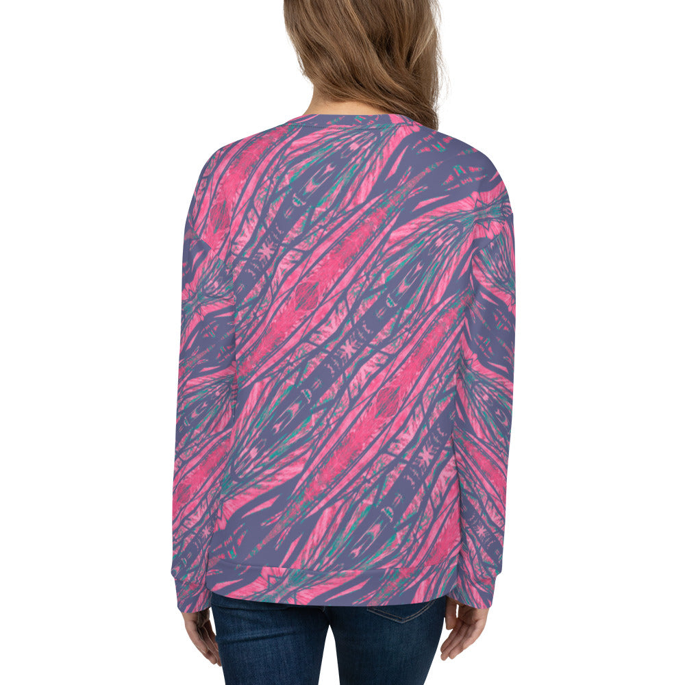 Shadows Gray On Pink Women's Eco-Friendly Sweatshirt Triboca Arts