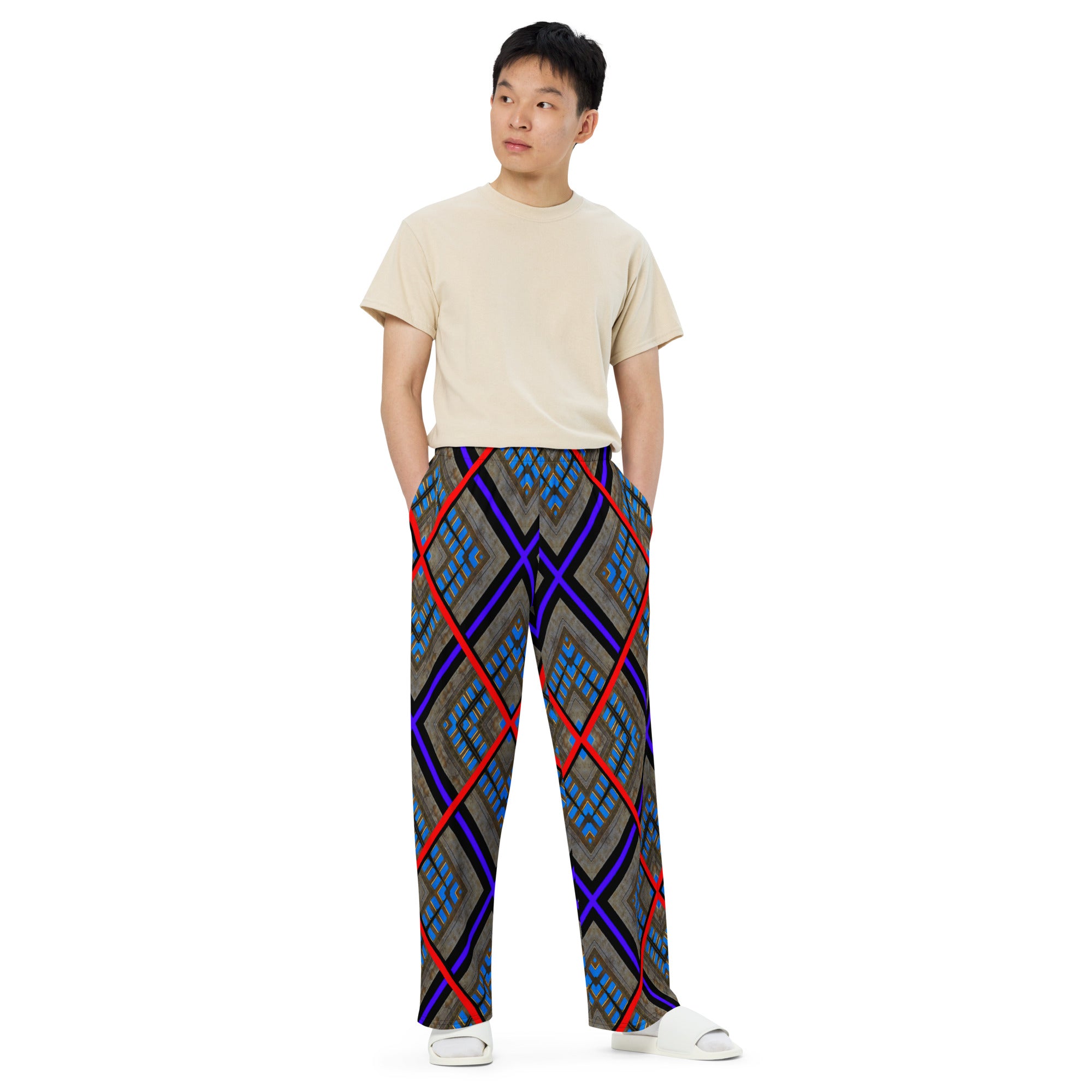 Skylights Unisex Wide-Leg Pajama Pants Triboca Arts