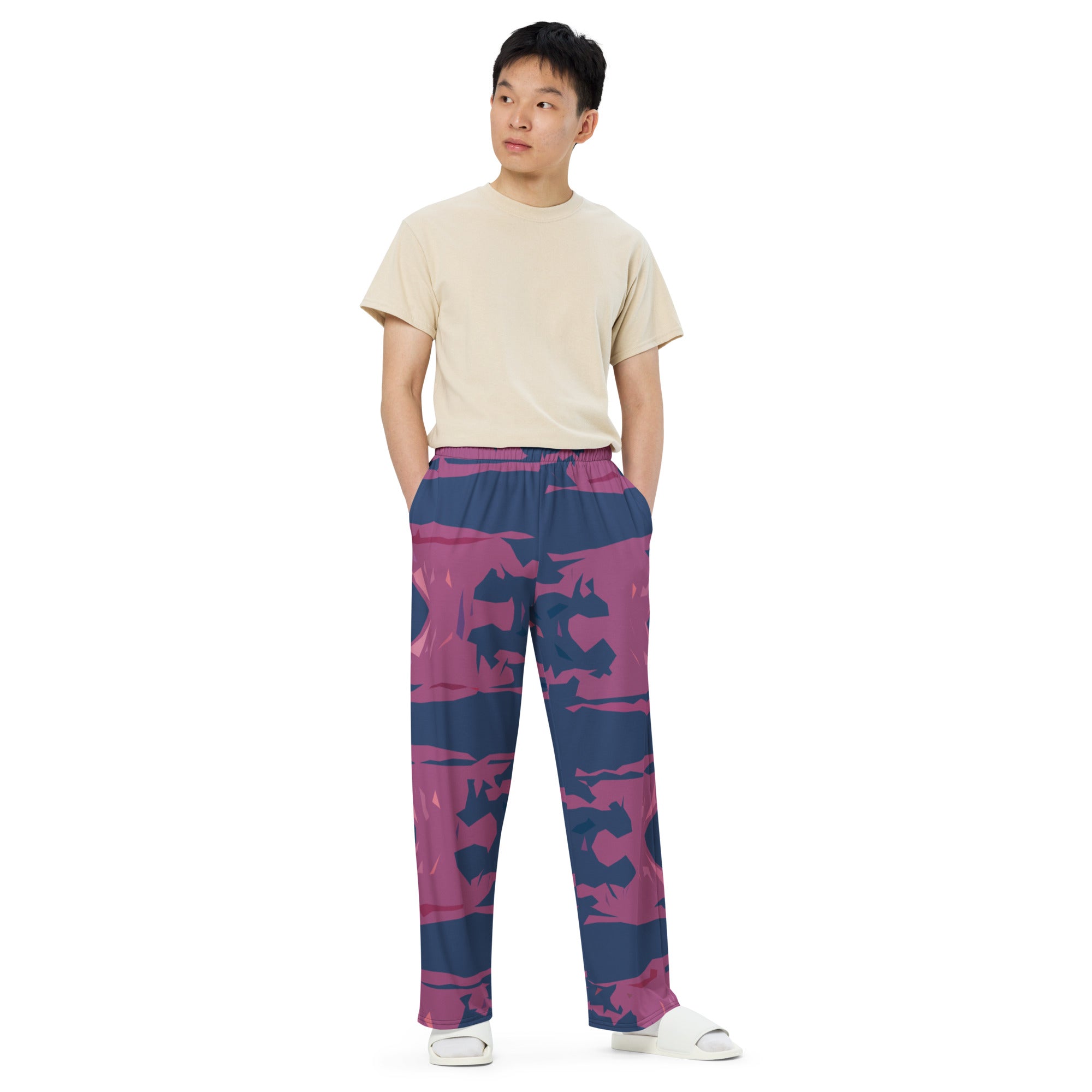 Bay Jetties Unisex Wide-Leg Pajama Pants Triboca Arts