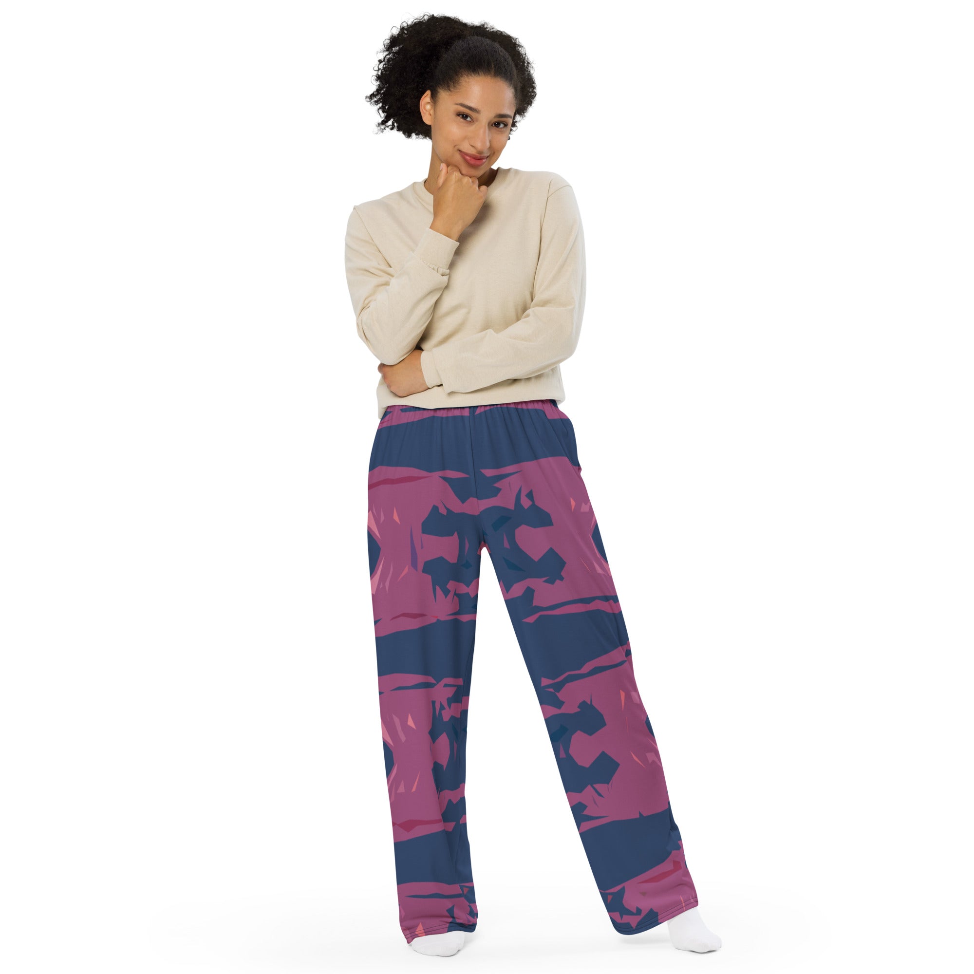 Bay Jetties Unisex Wide-Leg Pajama Pants Triboca Arts