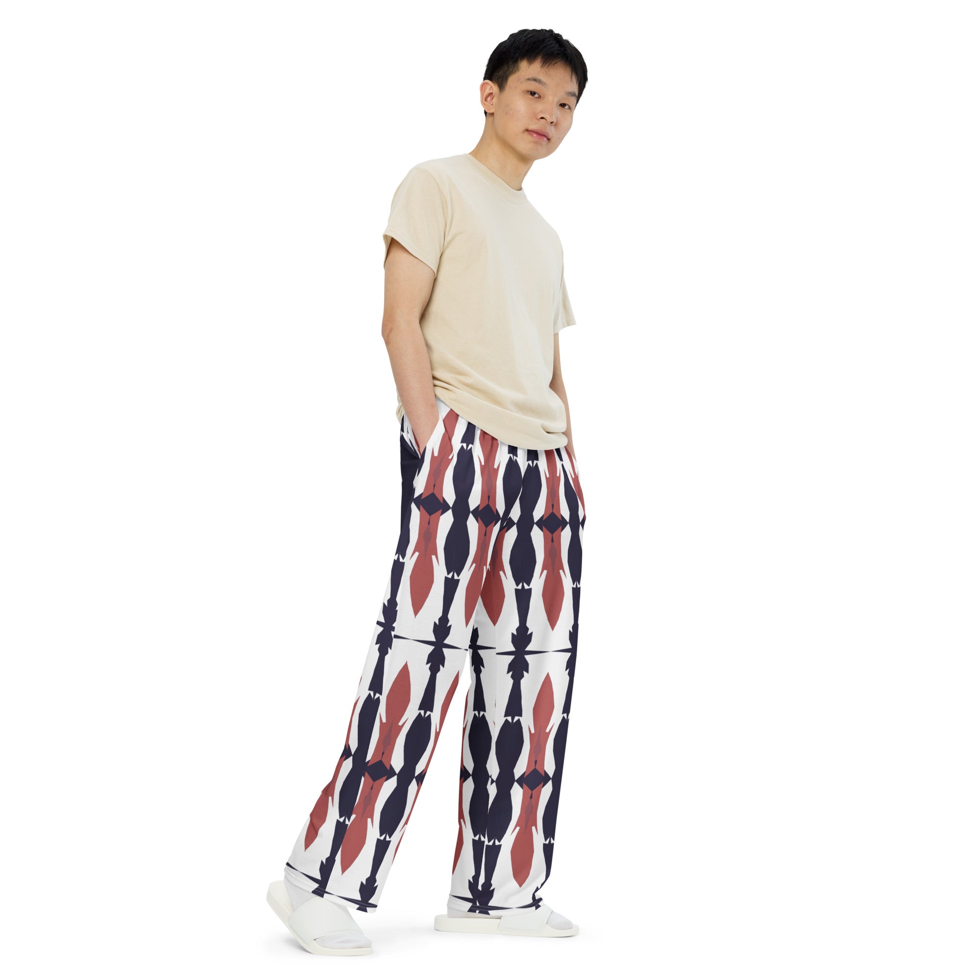 Gulf Shore Unisex Wide-Leg Pajama Pants Triboca Arts