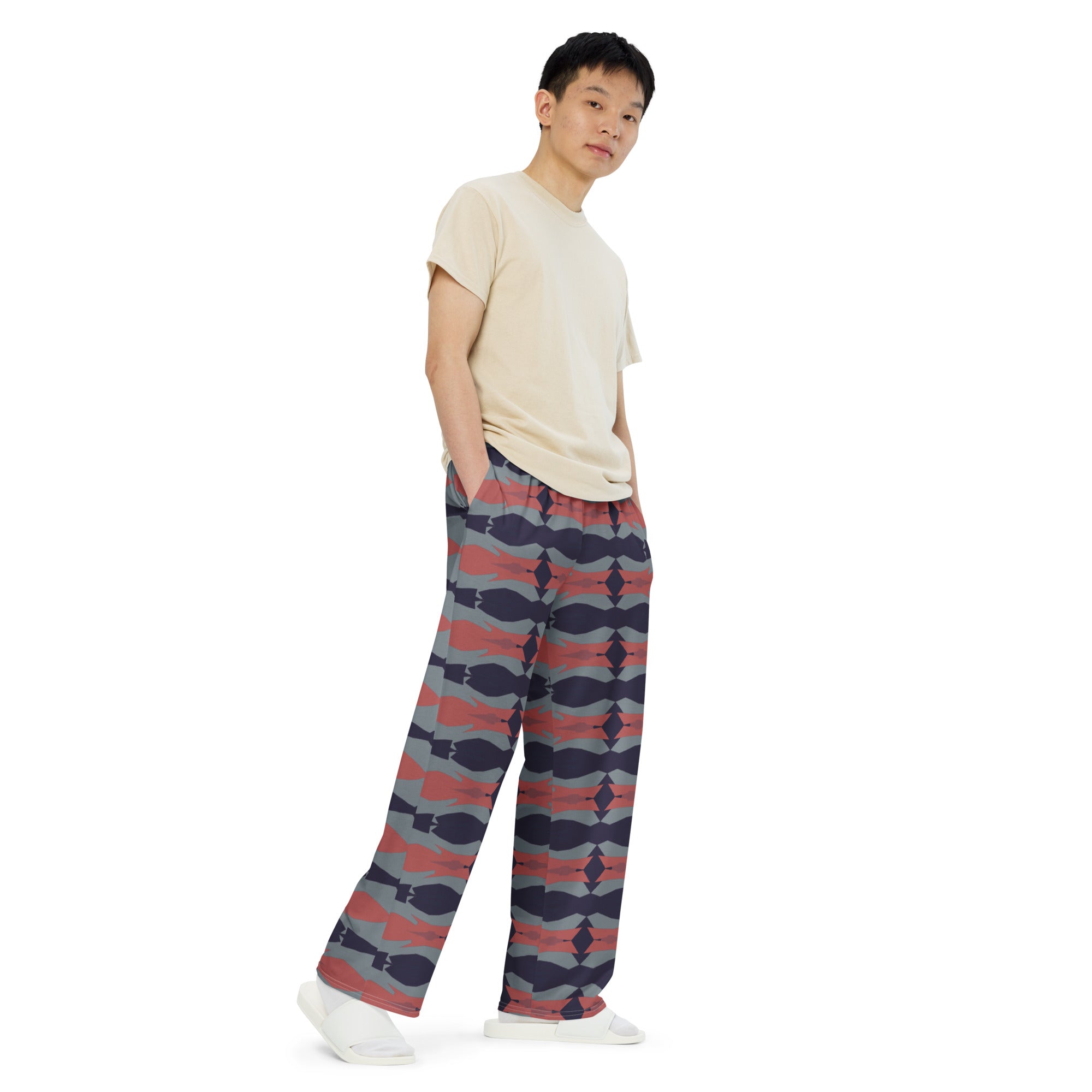 Gulf Shore Unisex Wide-Leg Pajama Pants Triboca Arts