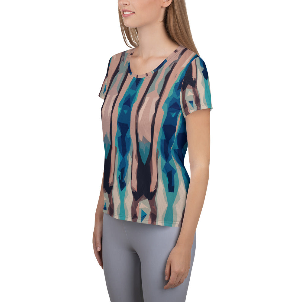 Bay Jetties Women's Athletic T-Shirt Triboca Arts