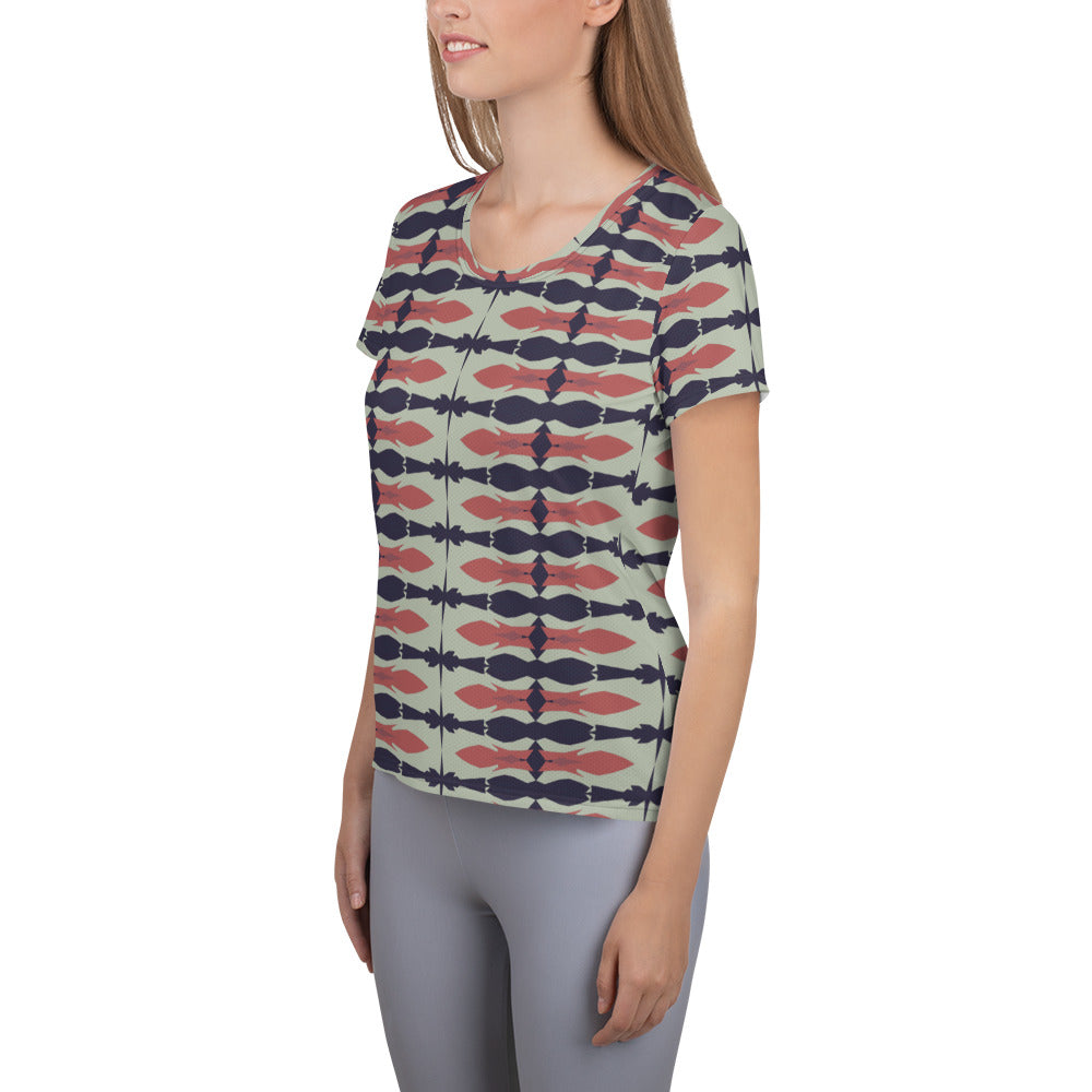 Gulf Shore Women's Athletic T-Shirt Triboca Arts