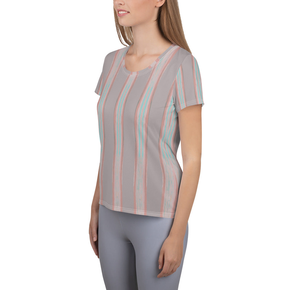Gulf Shore Women's Athletic T-Shirt Triboca Arts