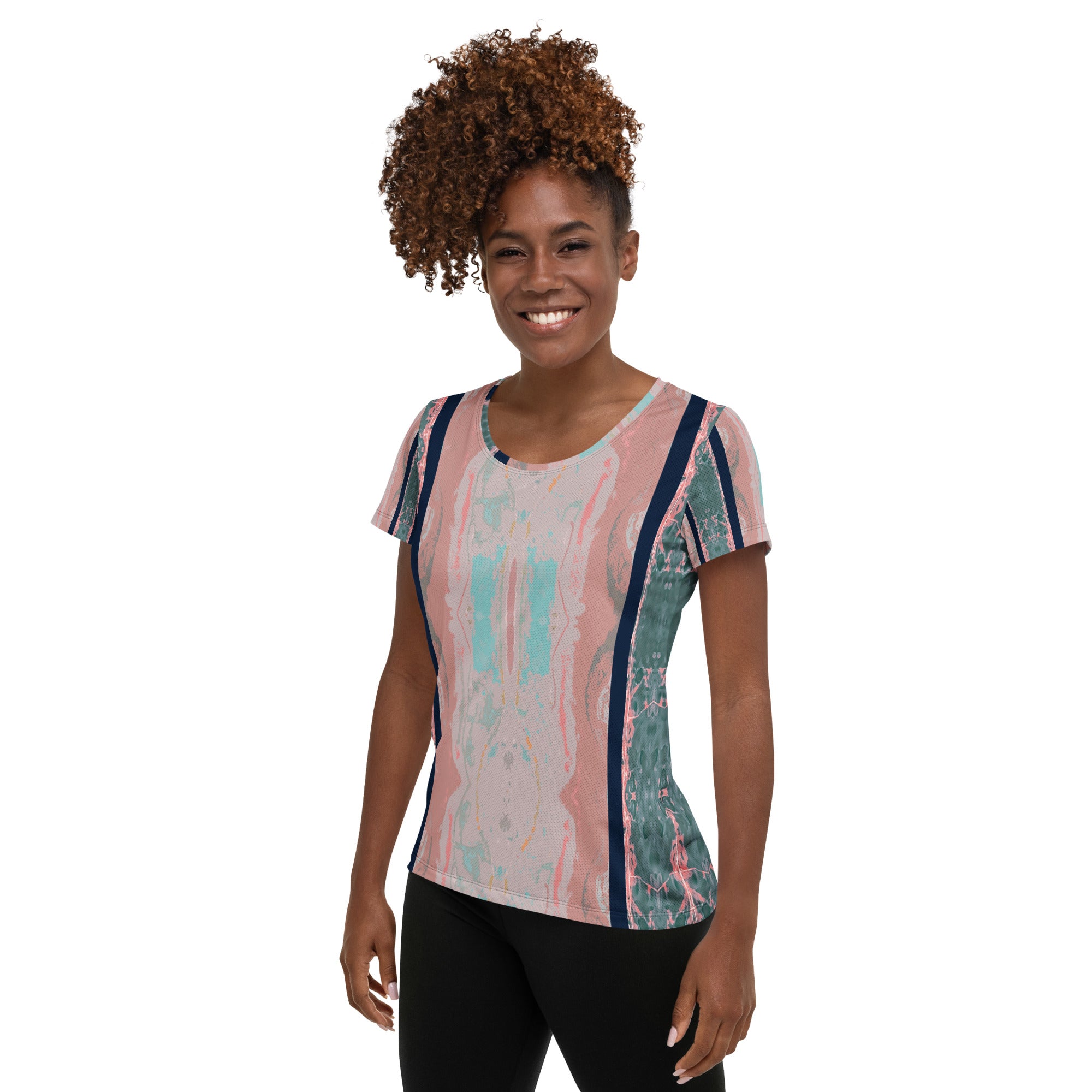 Gulf Shore Women's Athletic T-Shirt Triboca Arts