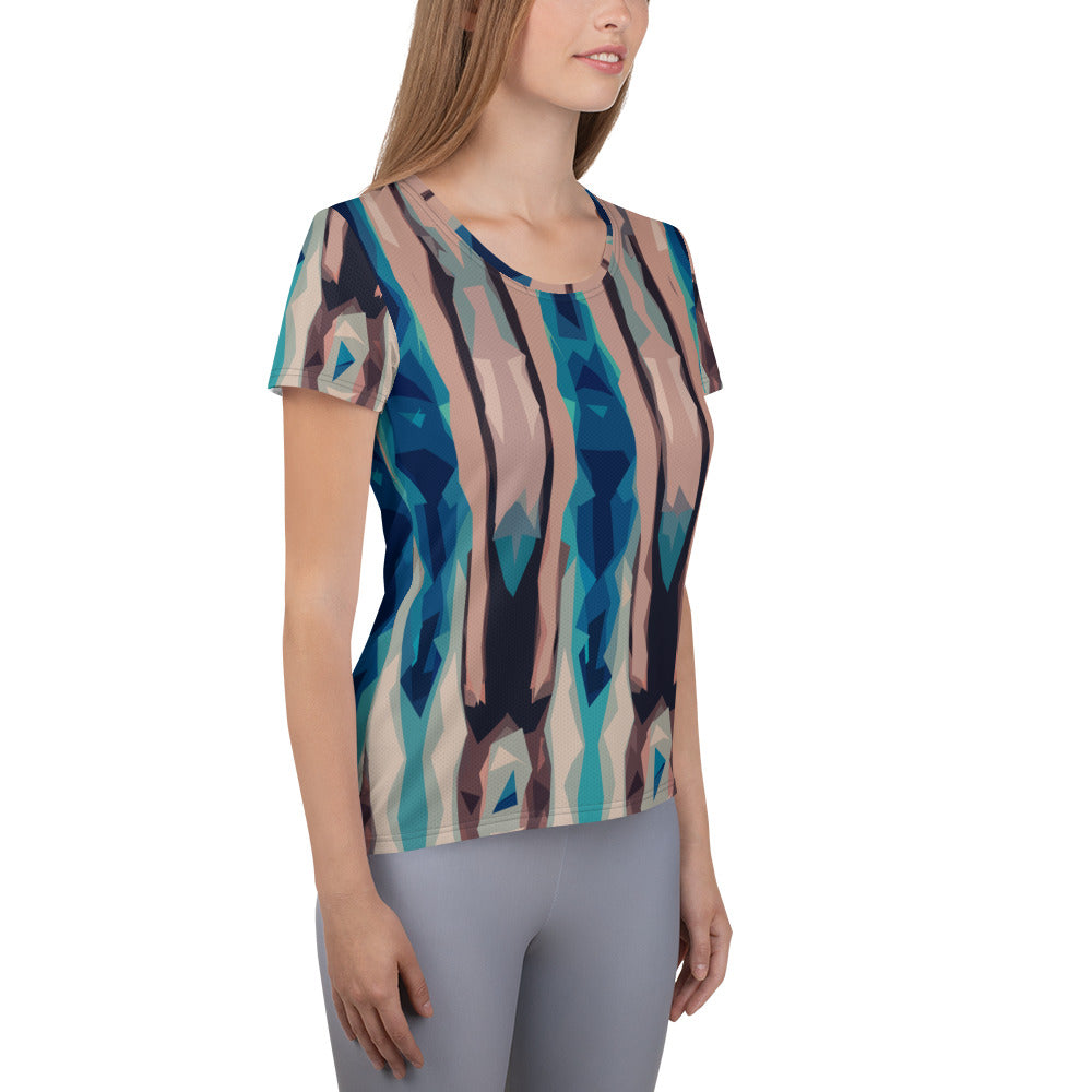 Bay Jetties Women's Athletic T-Shirt Triboca Arts