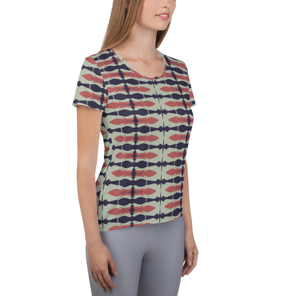 Gulf Shore Women's Athletic T-Shirt Triboca Arts