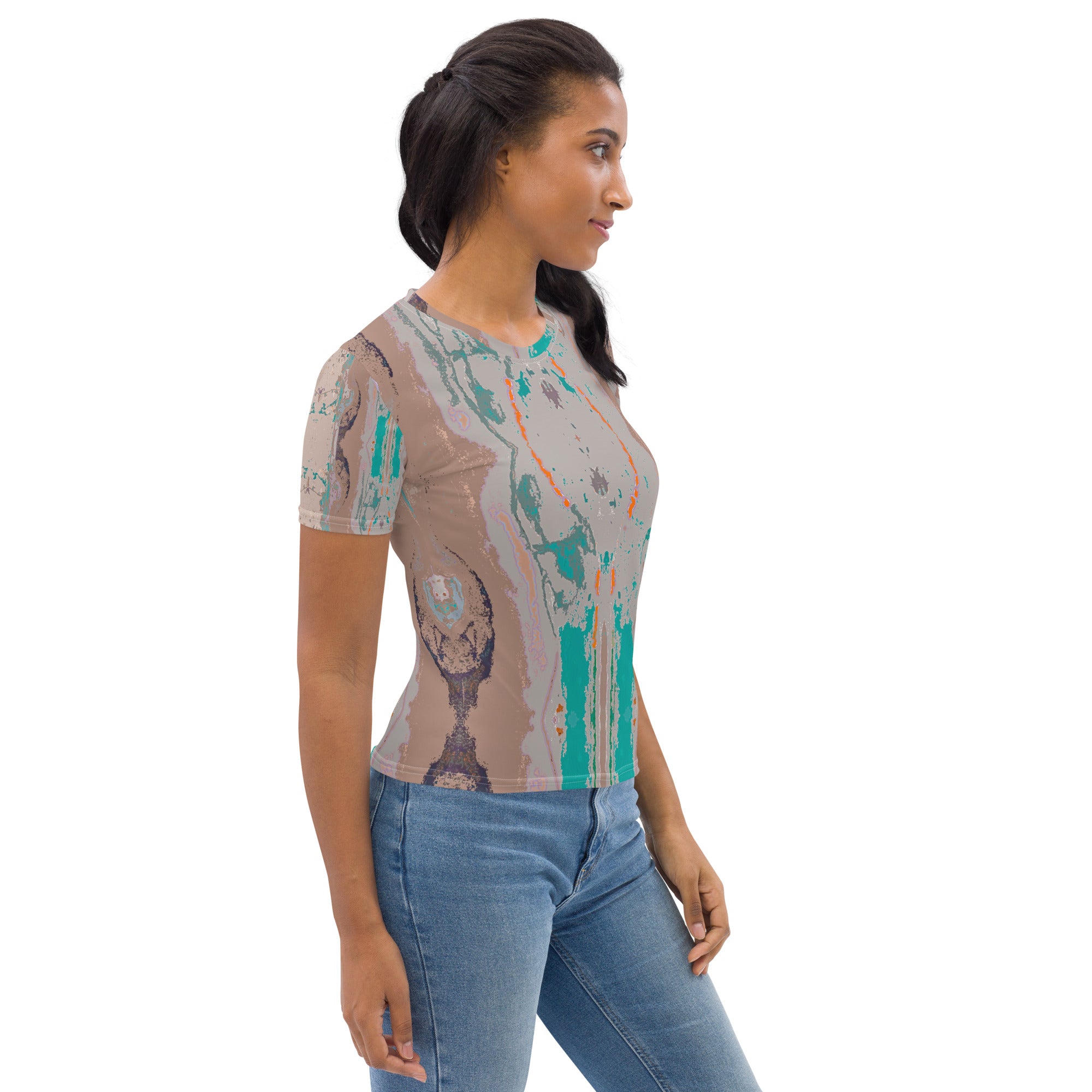 Gulf Shore Women's Crew Neck T-Shirt Triboca Arts