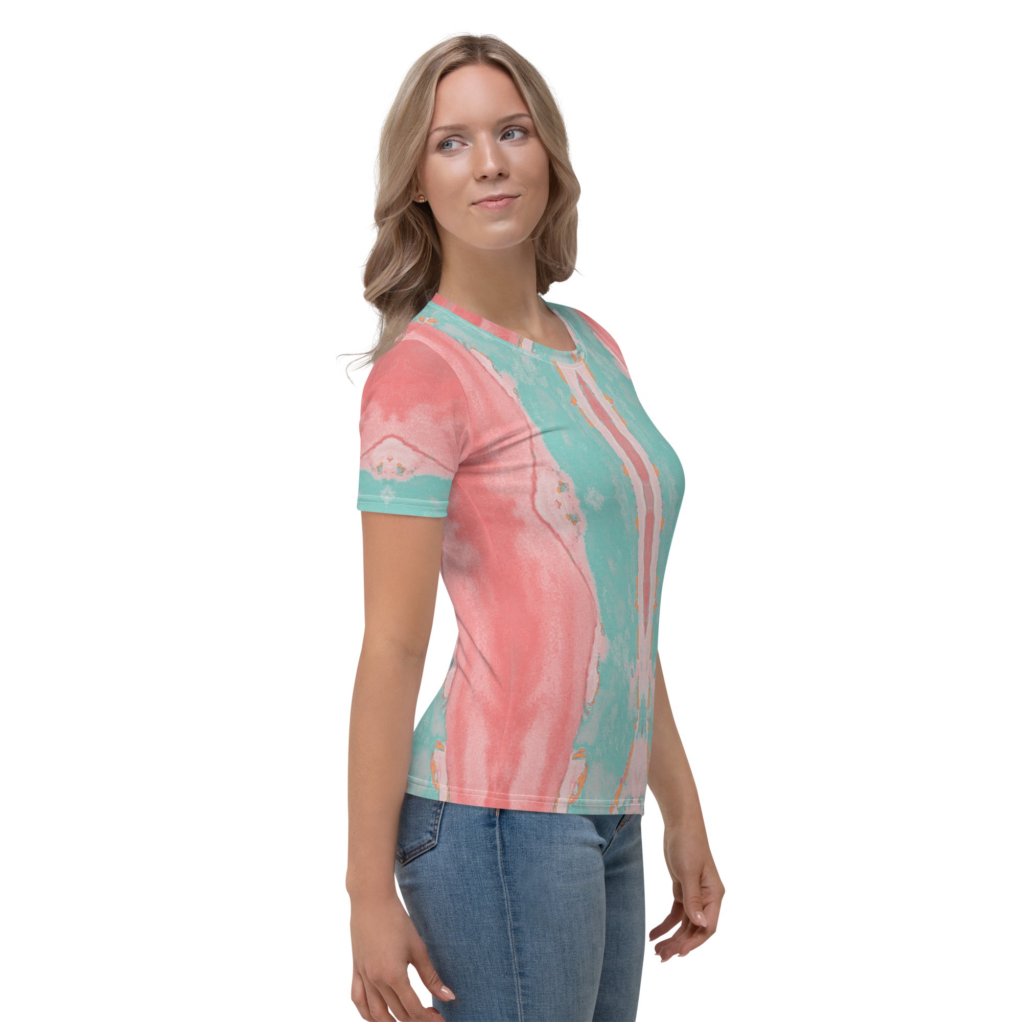 Gulf Shore Women's Crew Neck T-shirt Triboca Arts