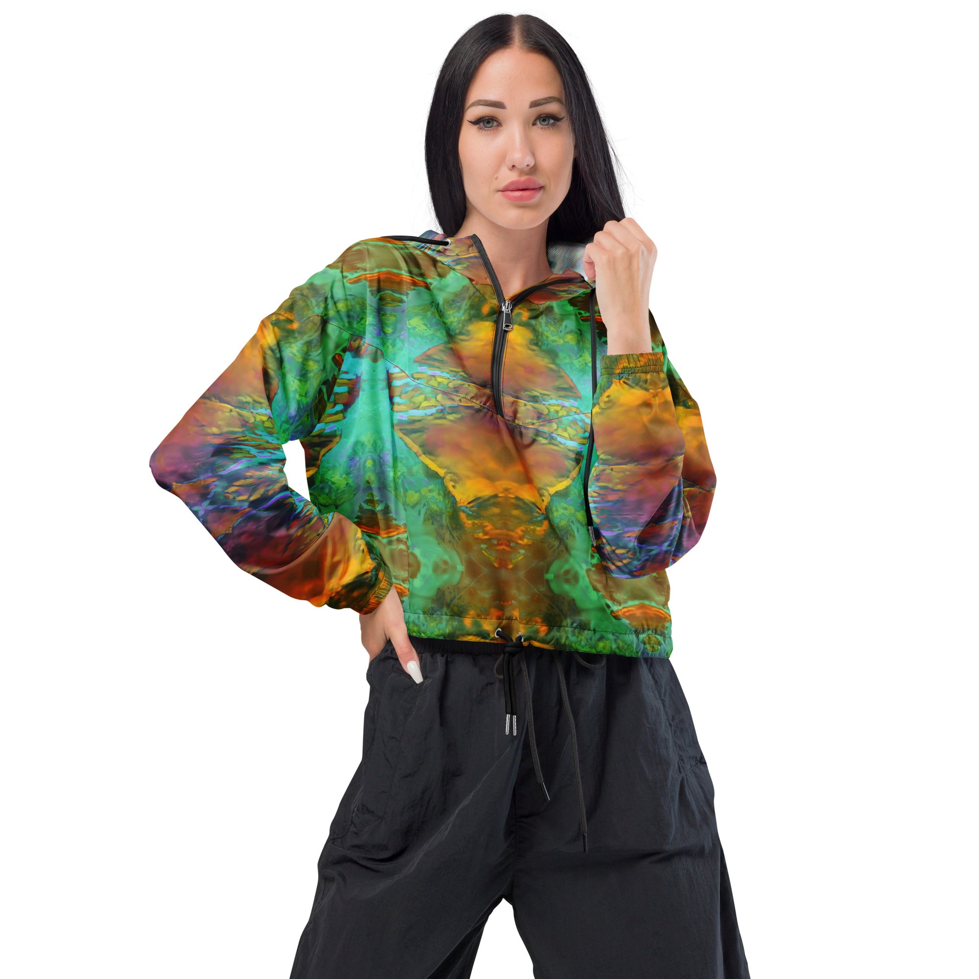 Gold Canyon Women’s cropped windbreaker Triboca Arts XS  